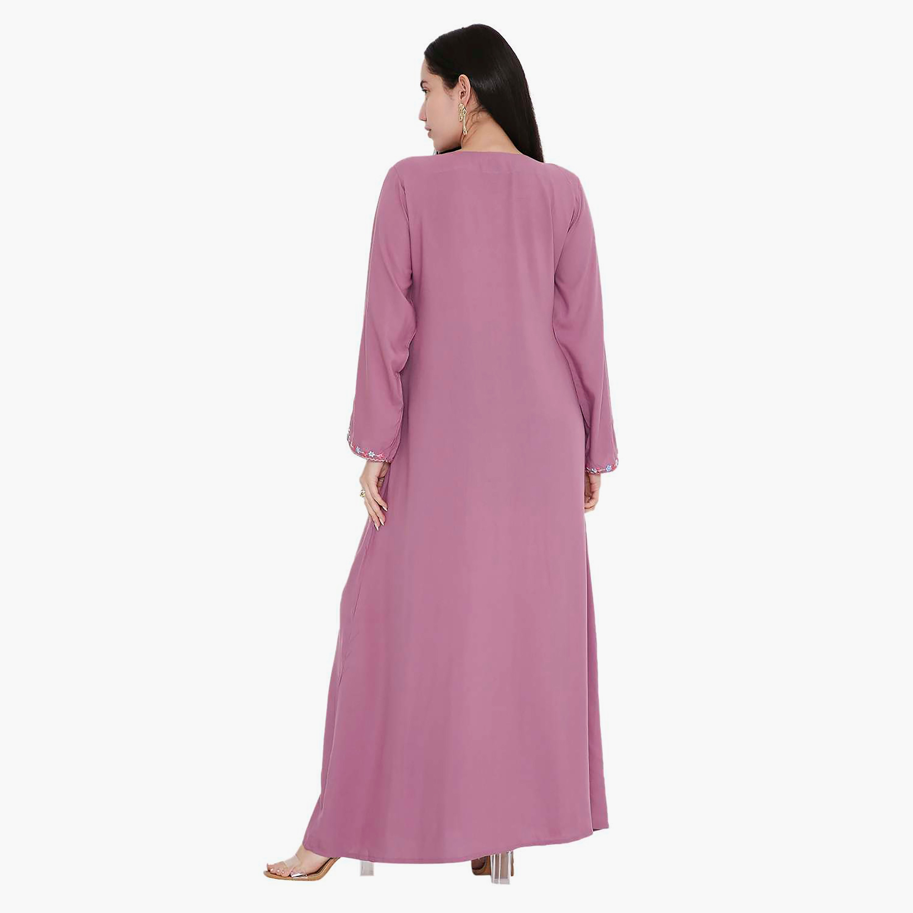 جلابية مطرزة بطيات من هانا اند سارة-women-arabicclothing-jalabiyas-image-15