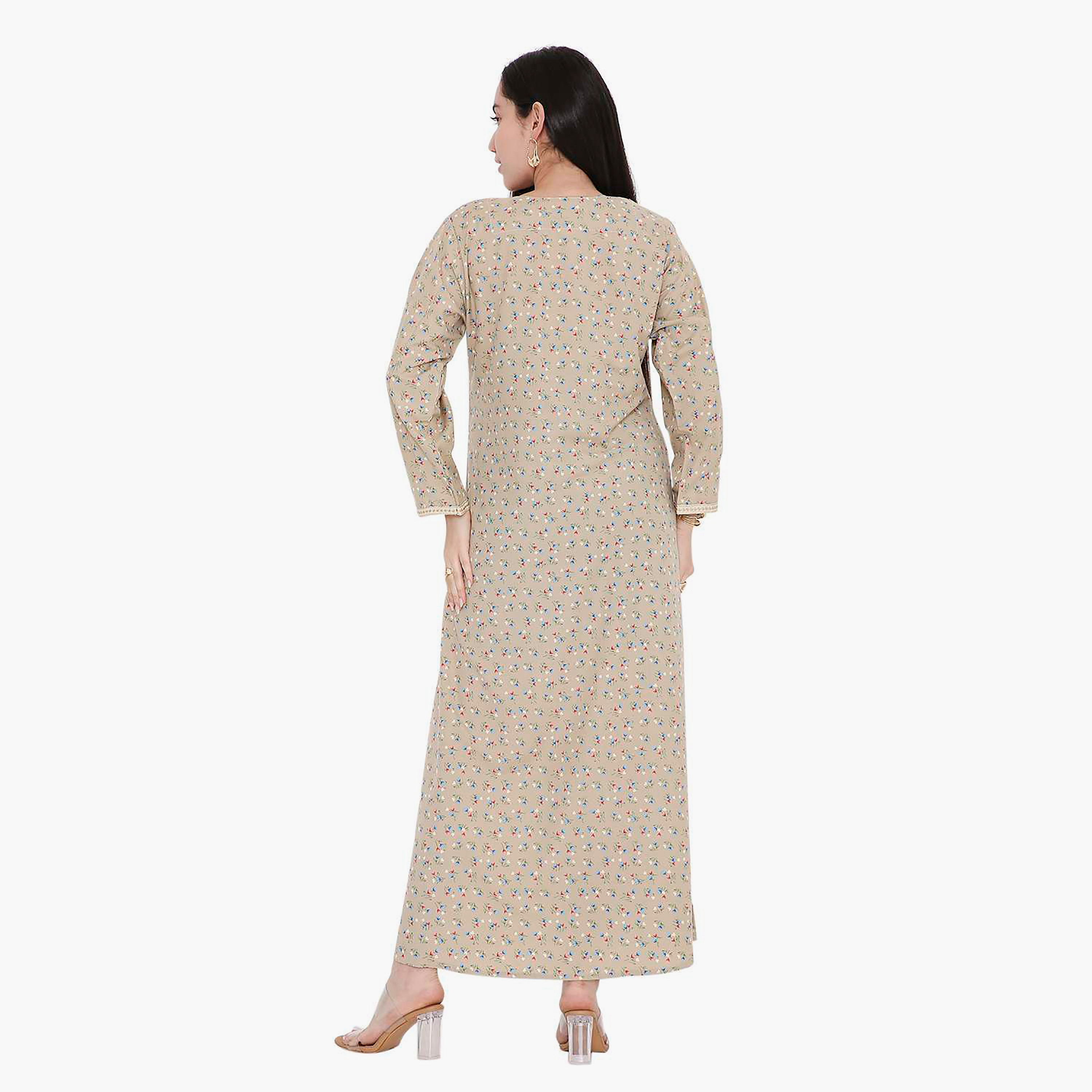 جلابية بطبعات كاملة وتطريز على الياقة من هانا اند سارة-women-arabicclothing-jalabiyas-image-10