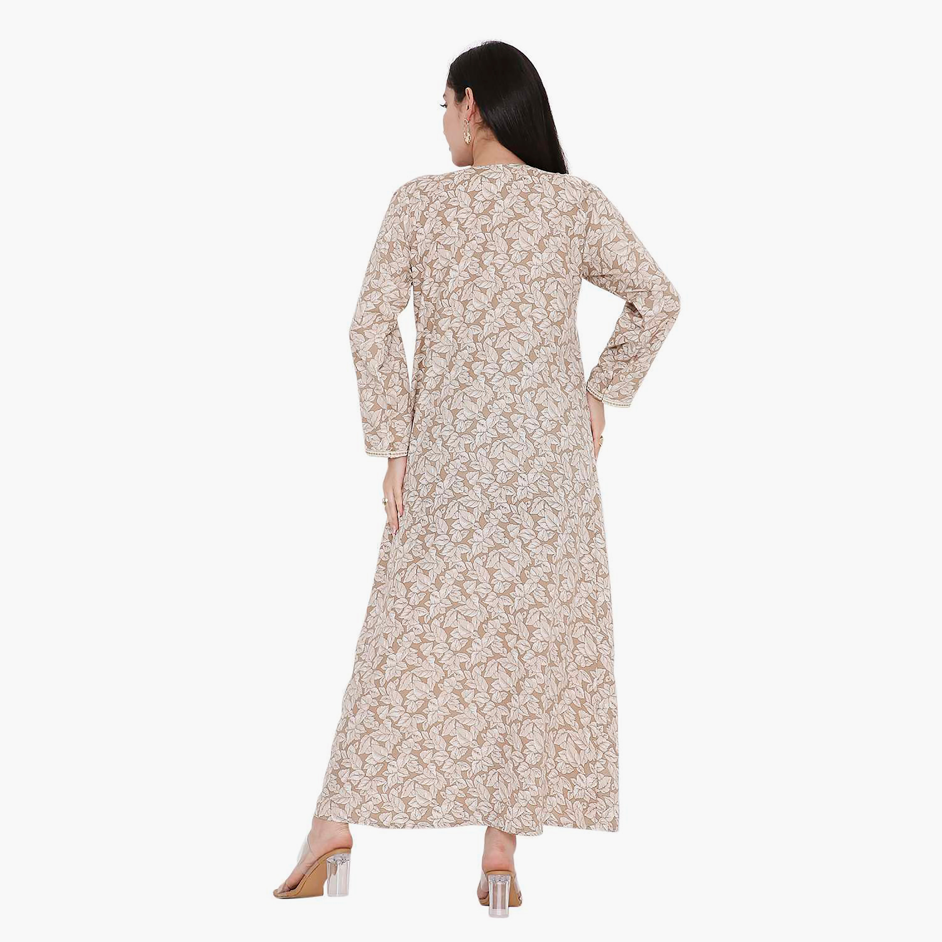 جلابية بطبعات كاملة وتطريز على الياقة من هانا اند سارة-women-arabicclothing-jalabiyas-image-10