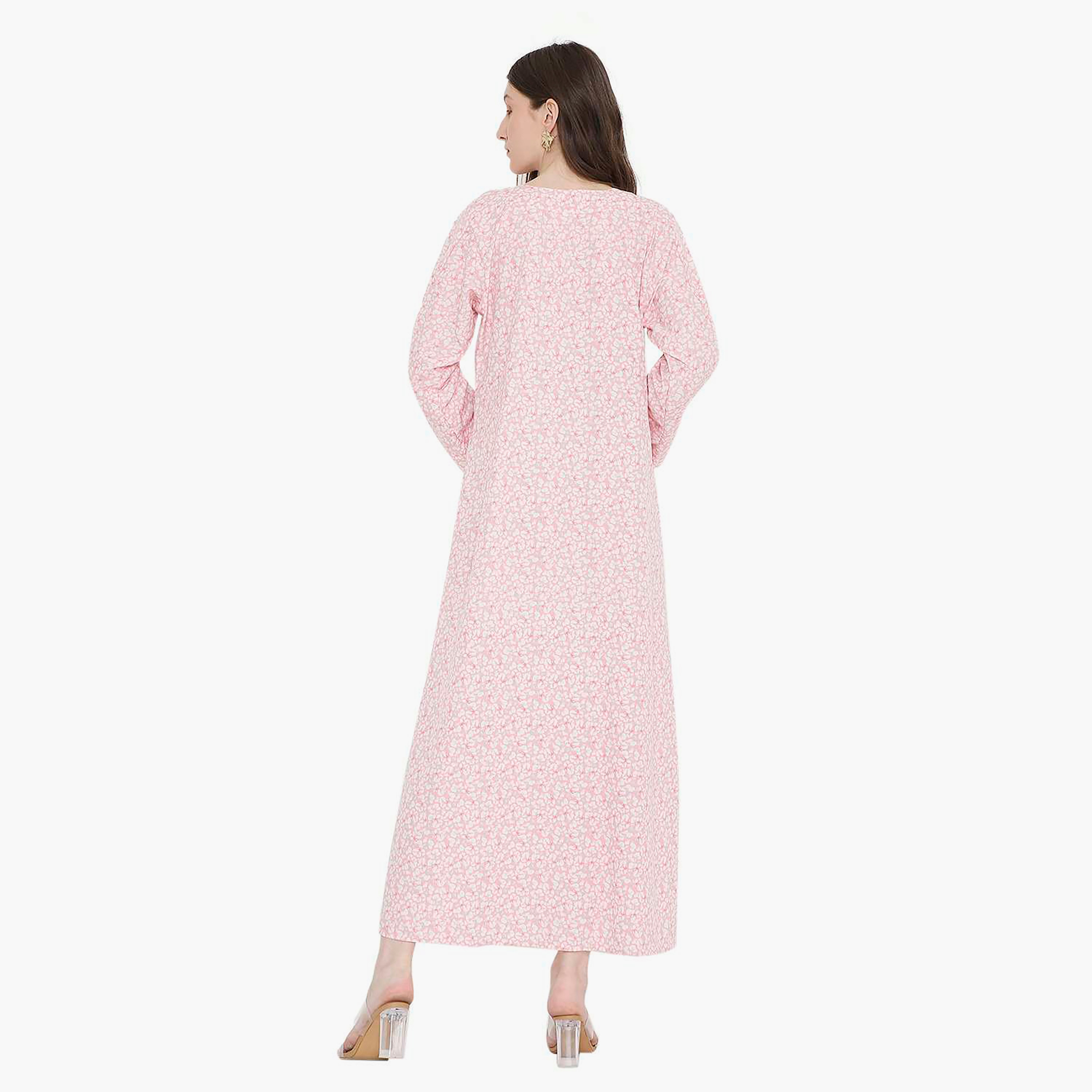 جلابية نسائية مطرزة و بنقشة زهور من هانا أند سارة-women-arabicclothing-jalabiyas-image-15