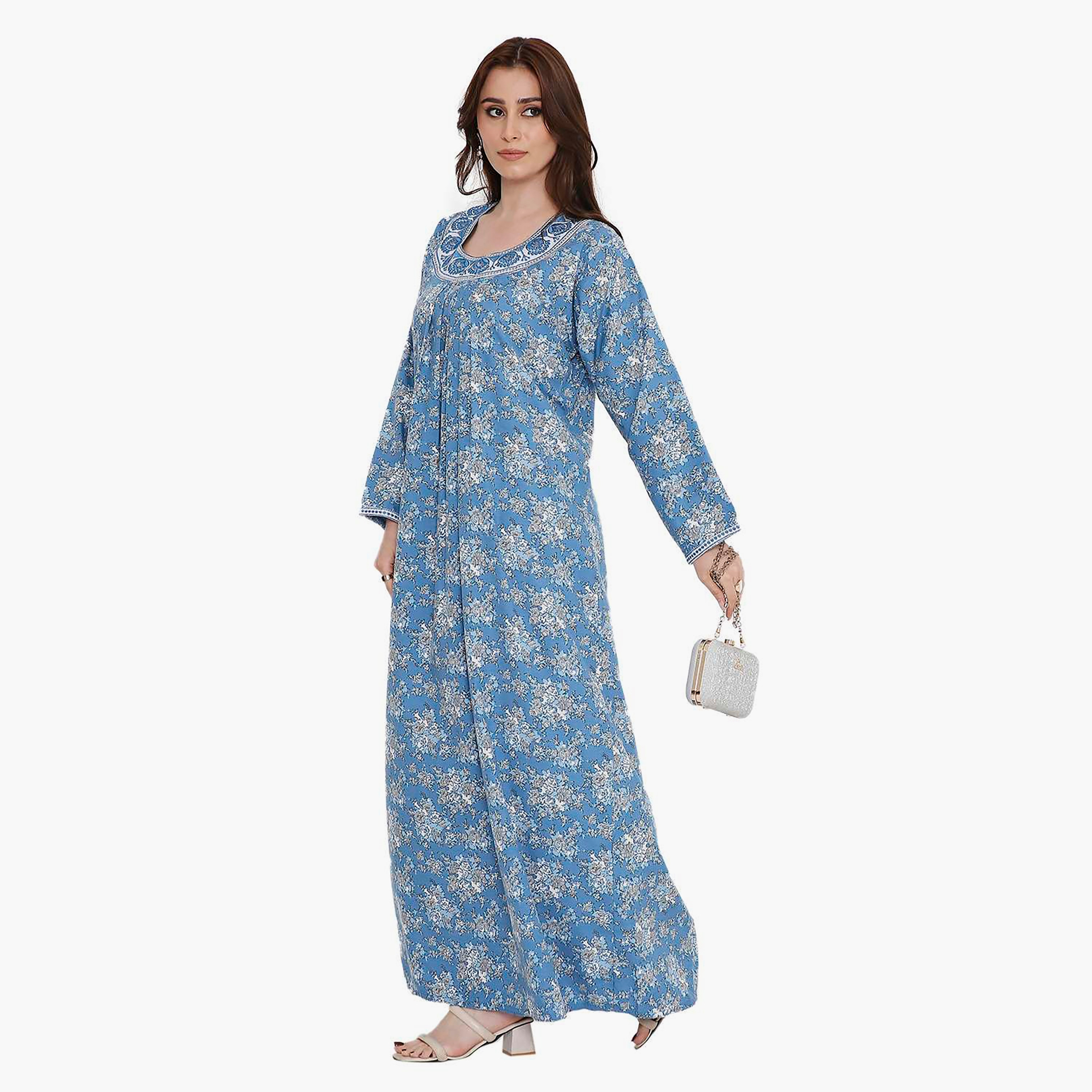 جلابية نسائية مطرزة بالورود من هانا اند سارة-women-arabicclothing-jalabiyas-image-13