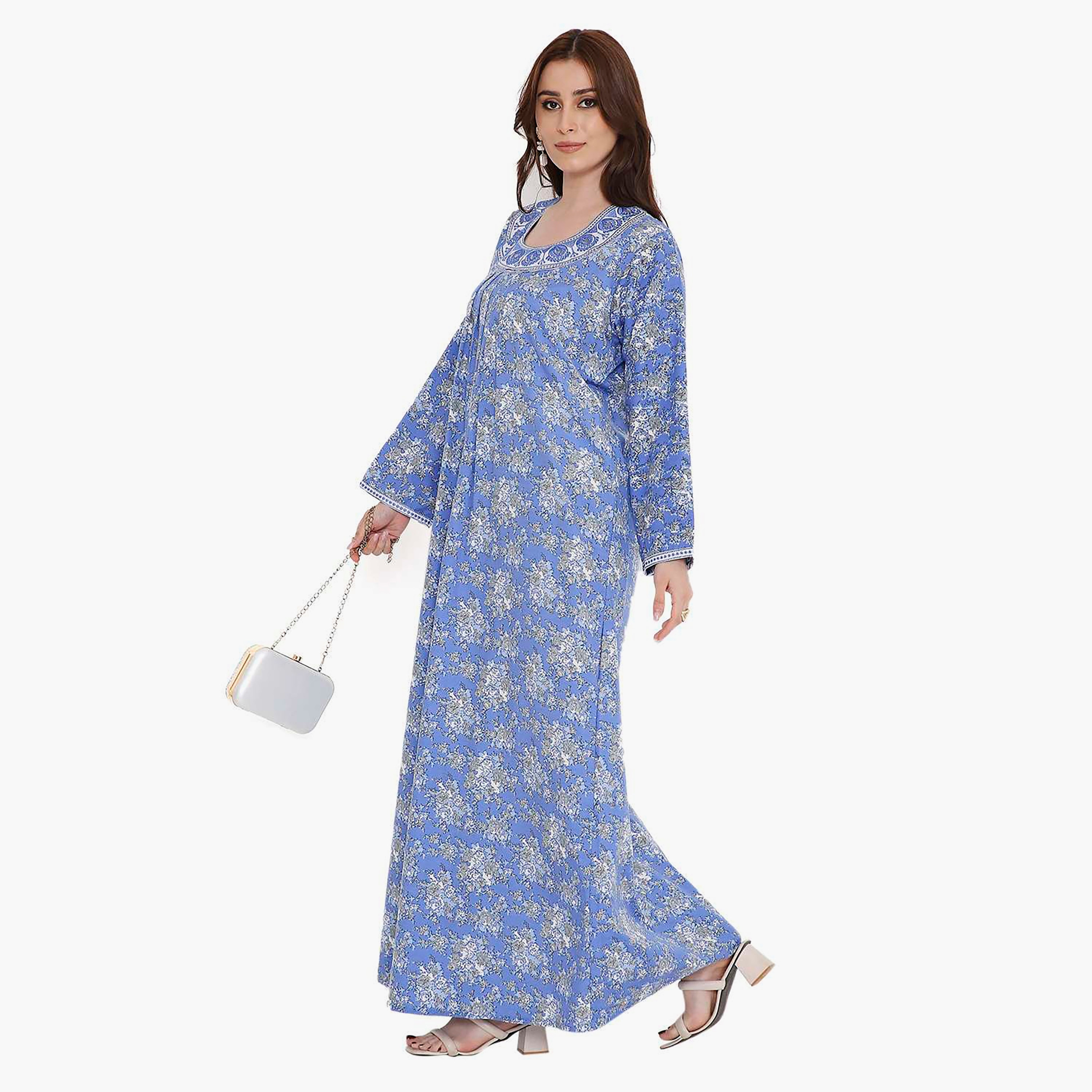 جلابية نسائية مطرزة بالورود من هانا اند سارة-women-arabicclothing-jalabiyas-image-3