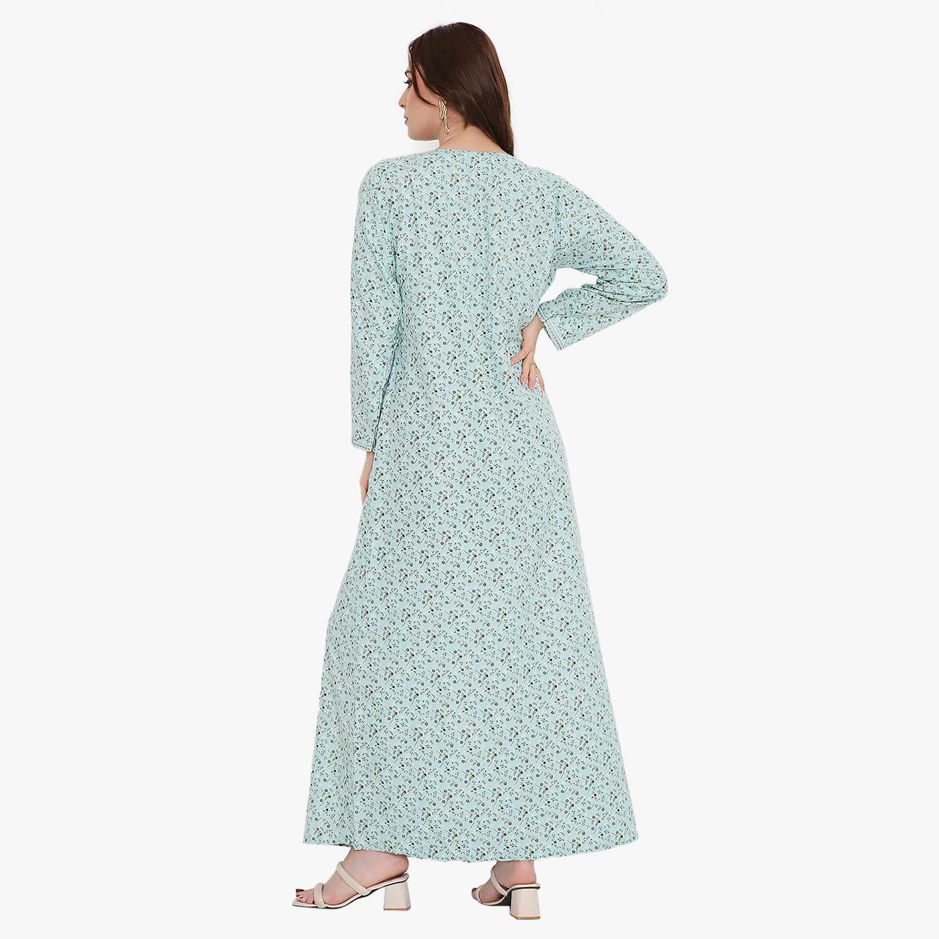 جلابية نسائية ديستي مطبوعة ومطرزة من هانا اند سارة-women-arabicclothing-jalabiyas-image-5