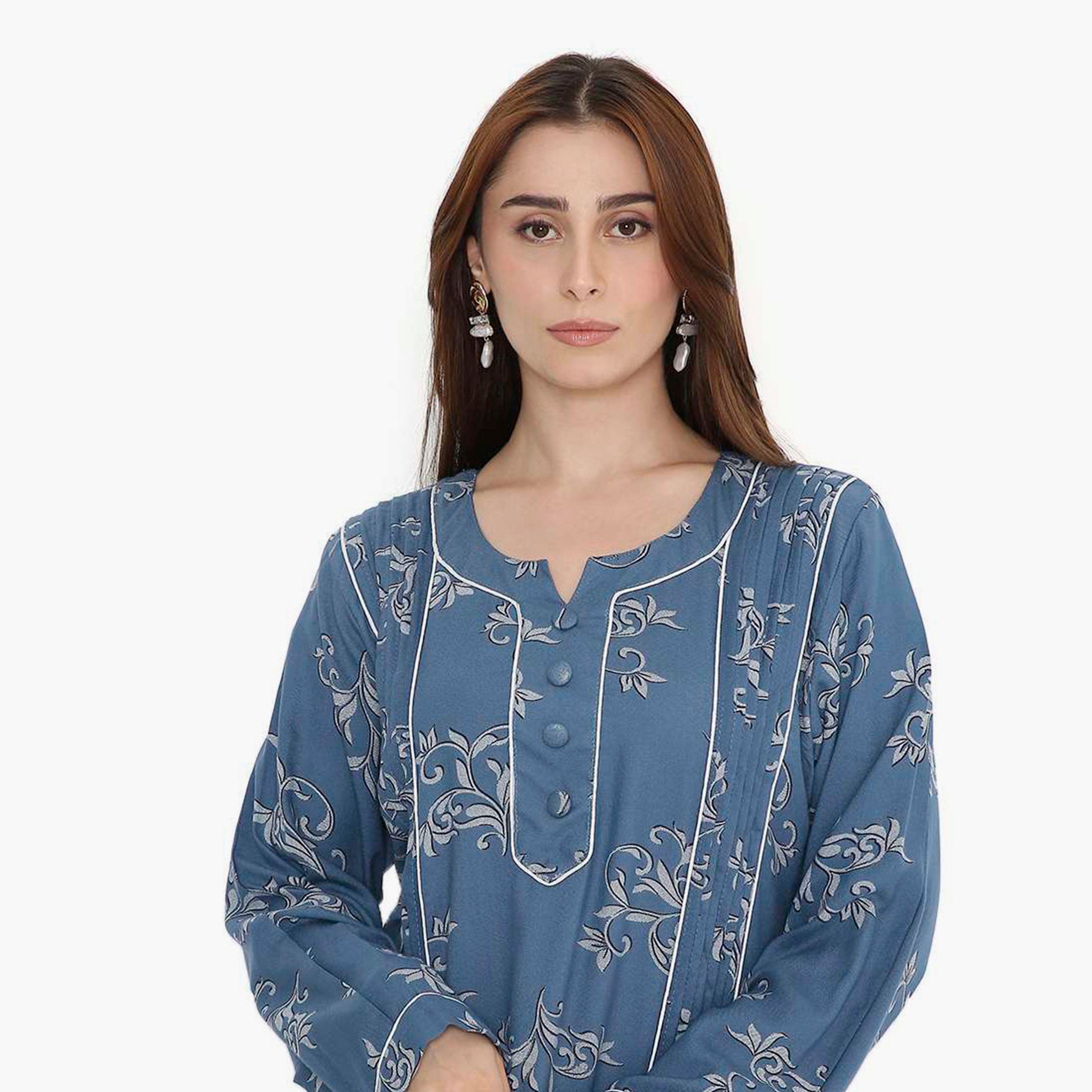 جلابية نسائية بطبعة كرمة العنب وكسرات من هنا أند سارة-women-arabicclothing-jalabiyas-image-12
