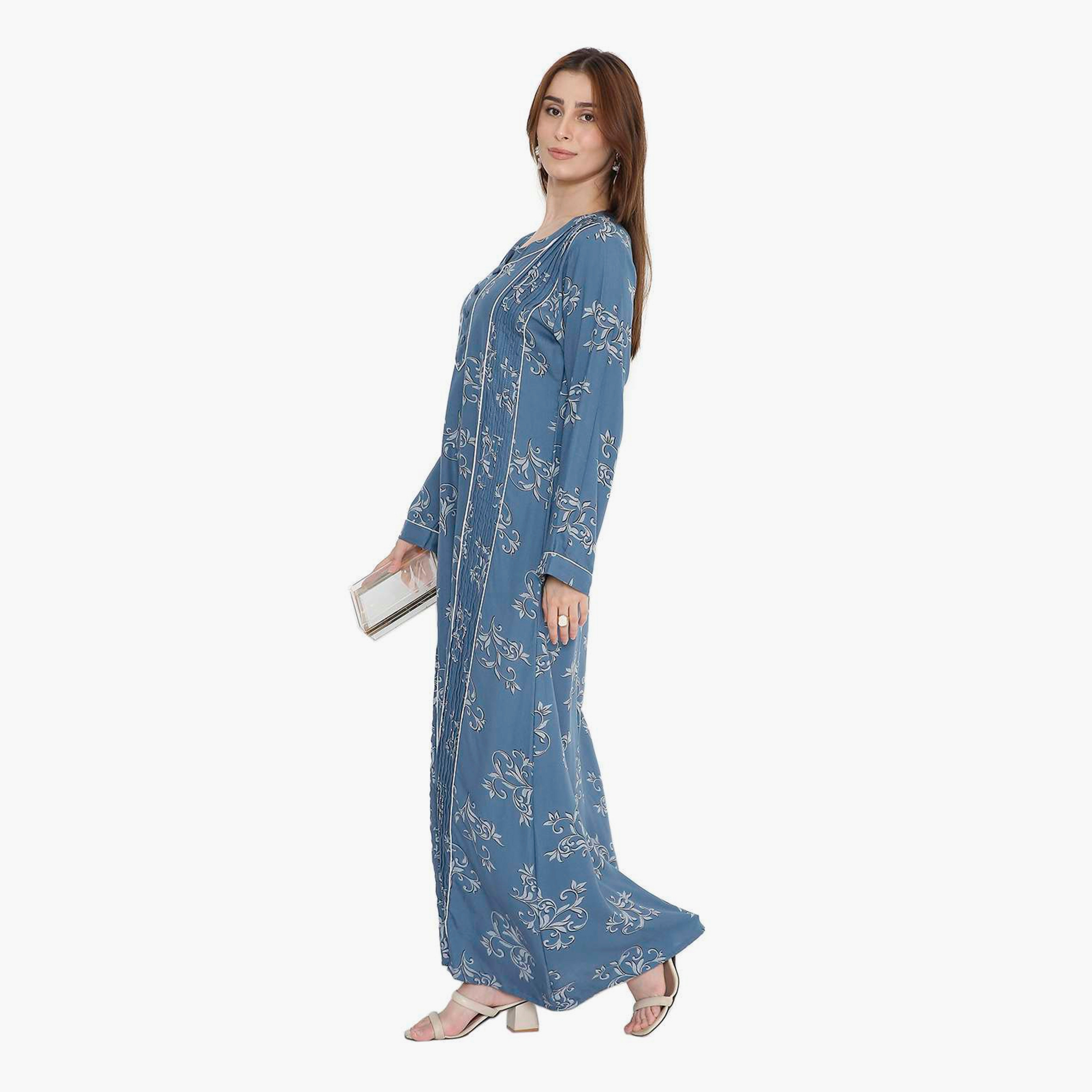جلابية نسائية بطبعة كرمة العنب وكسرات من هنا أند سارة-women-arabicclothing-jalabiyas-image-14