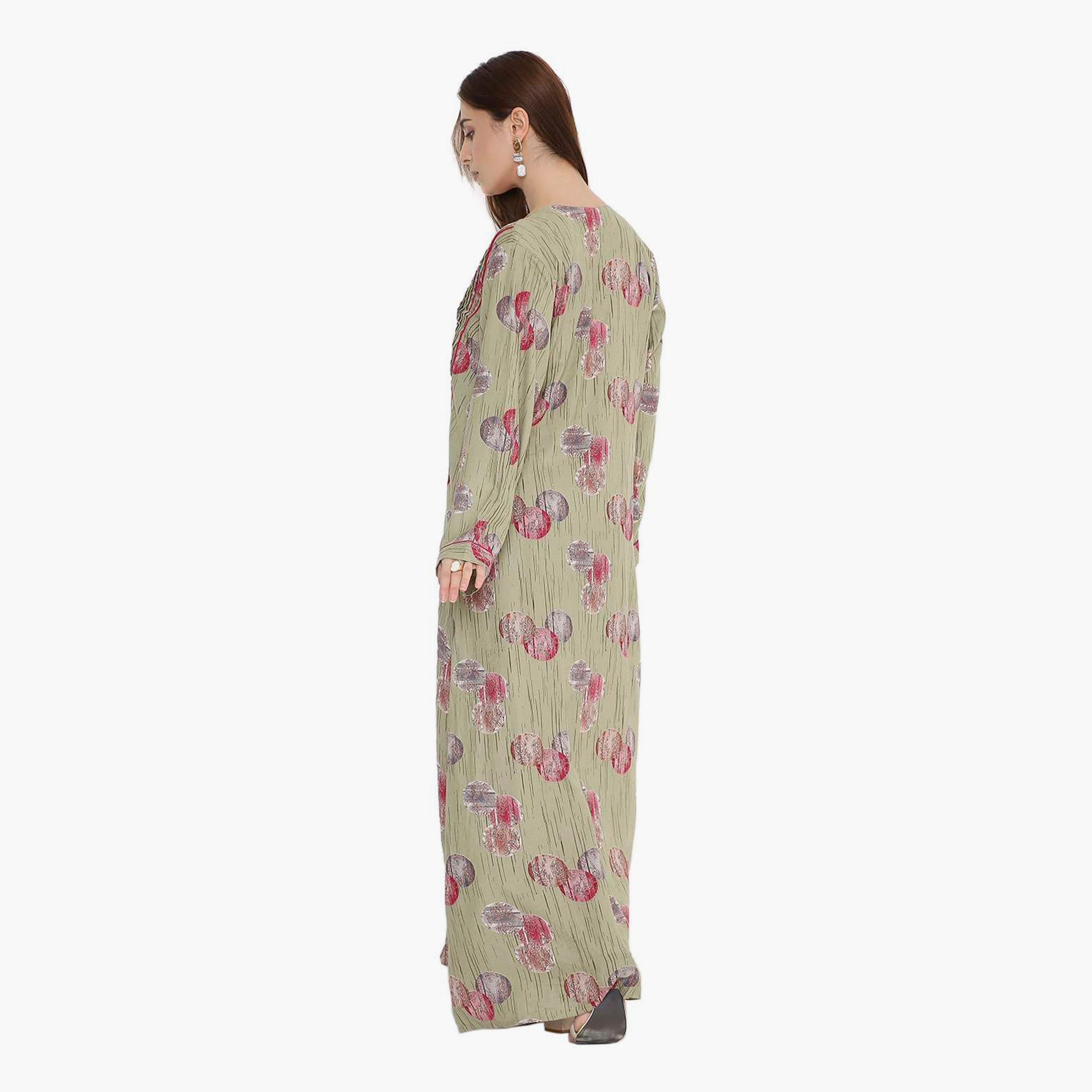 HanaandSara Abstract Print & Pintuck Women's Jalabiya-women-arabicclothing-jalabiyas-image-5