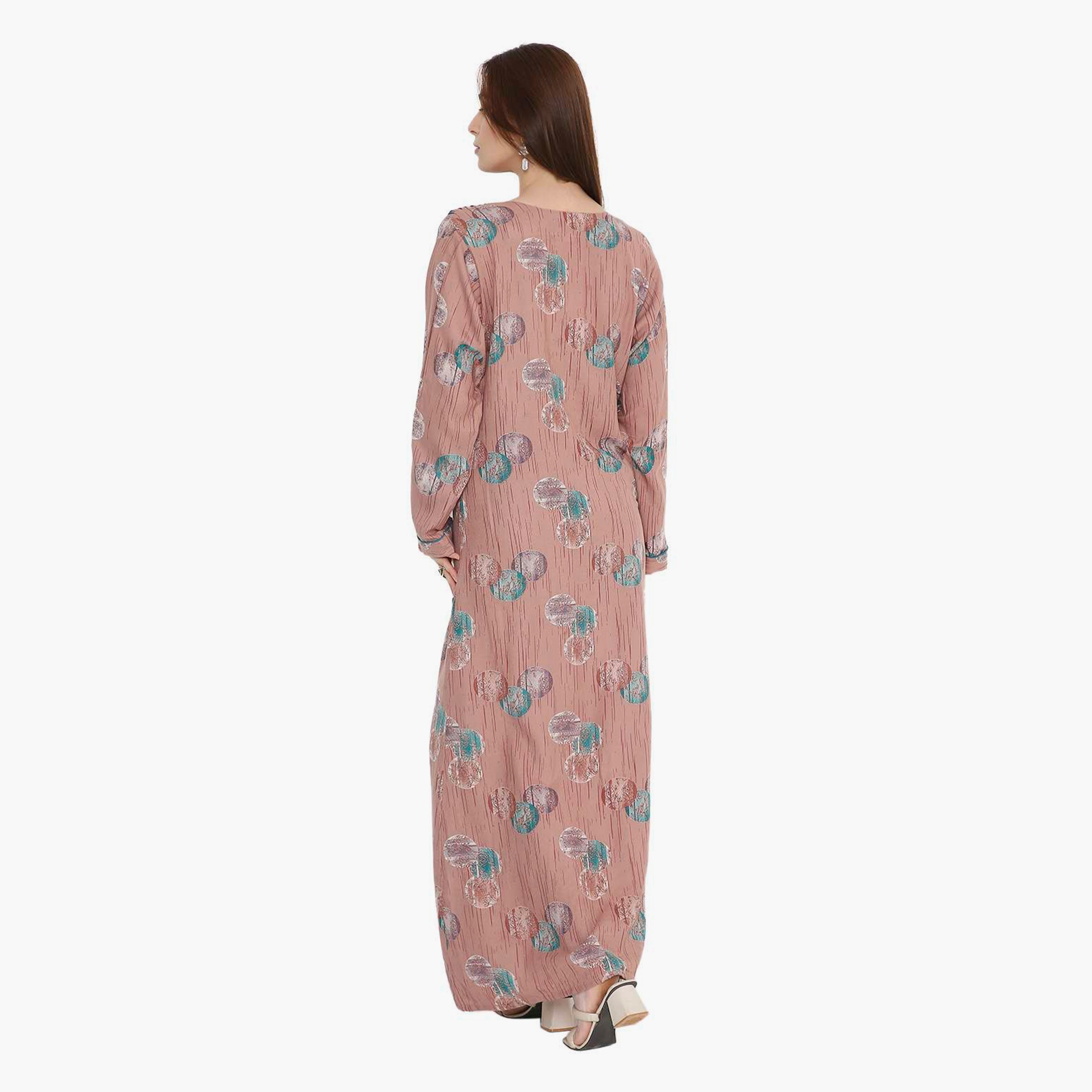 جلابية نسائية بطبعة تجريدية وكسرات من هنا أند سارة-women-arabicclothing-jalabiyas-image-10