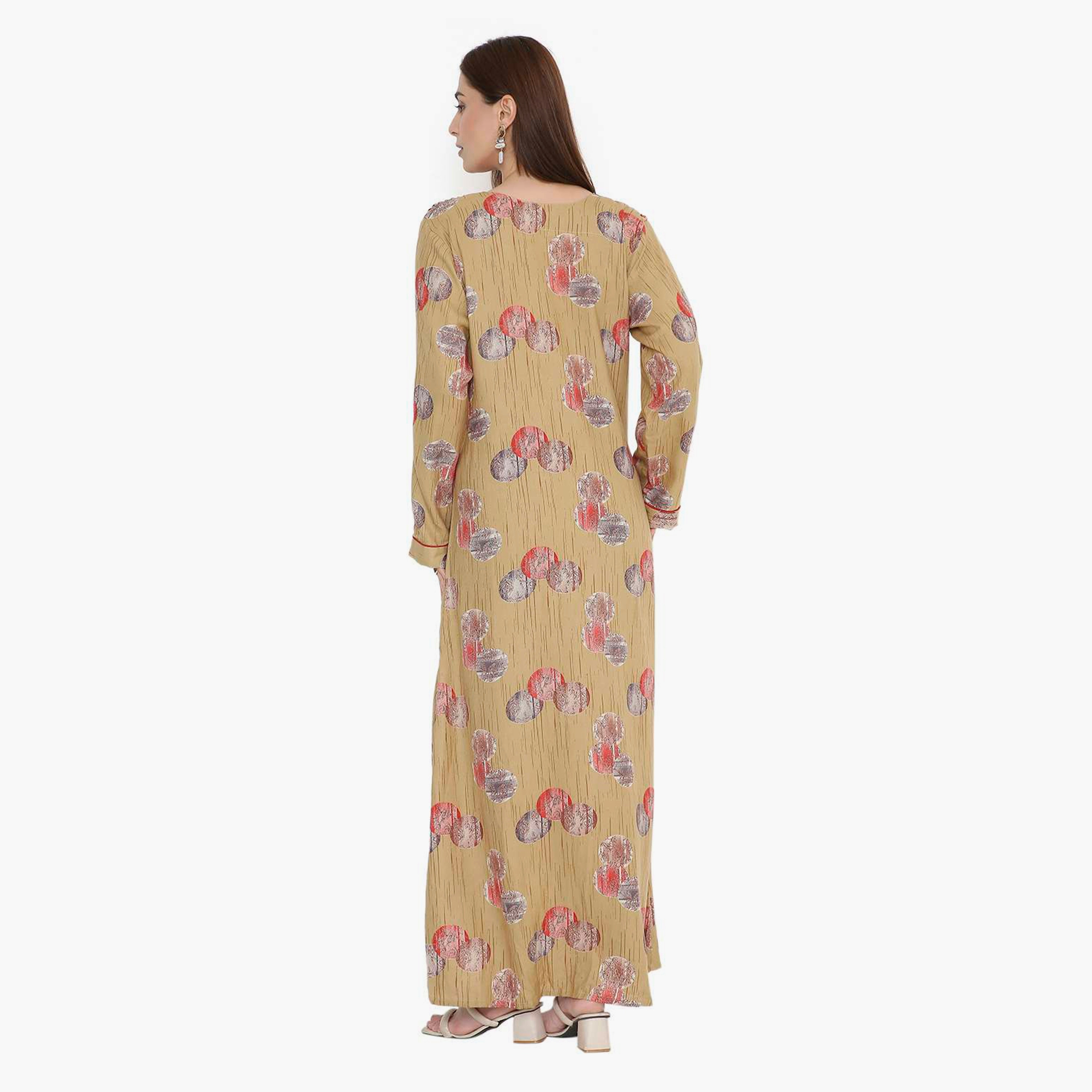 جلابية نسائية بطبعة تجريدية وكسرات من هنا أند سارة-women-arabicclothing-jalabiyas-image-15