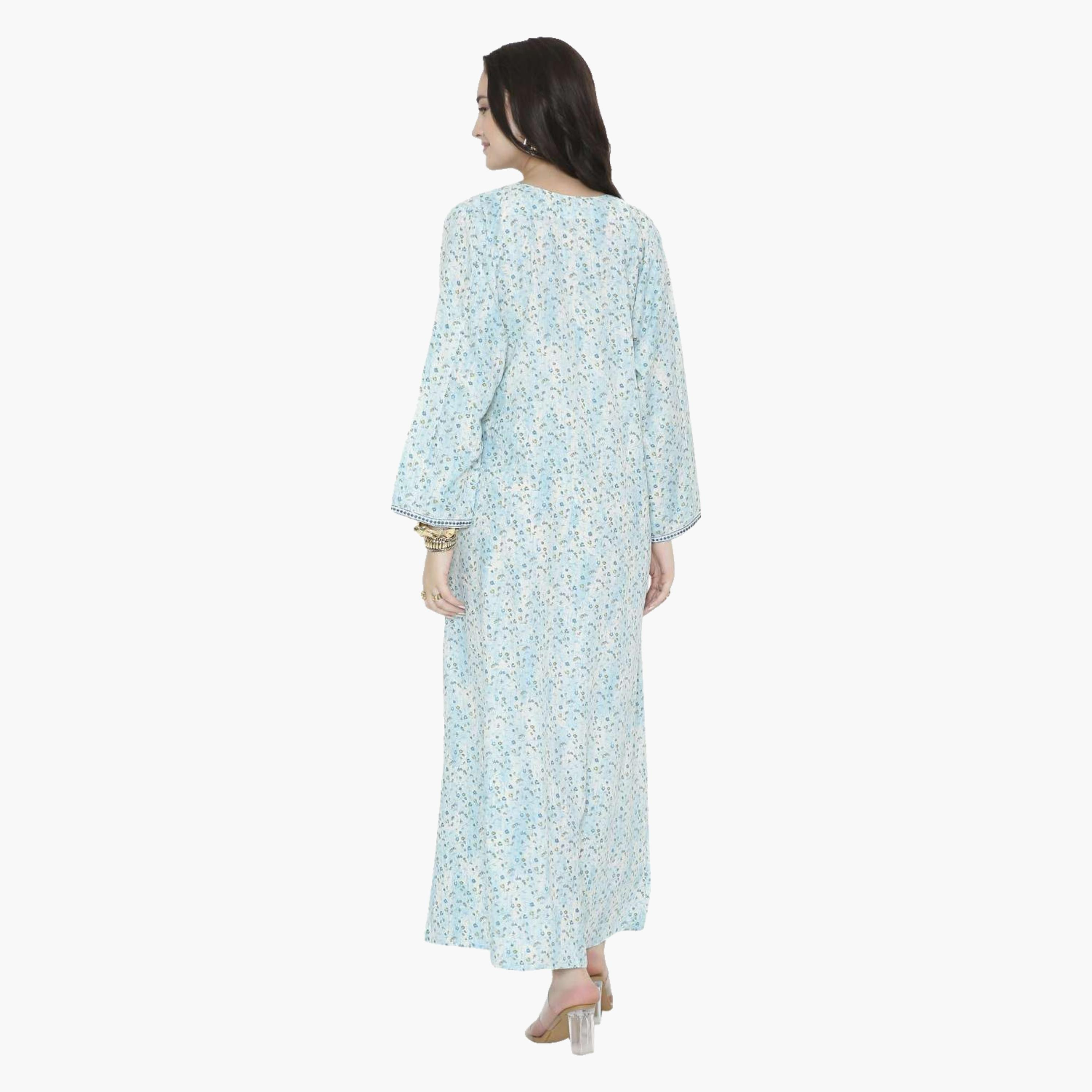 HanaandSara Floral Print Women's Jalabiya-women-arabicclothing-jalabiyas-image-5