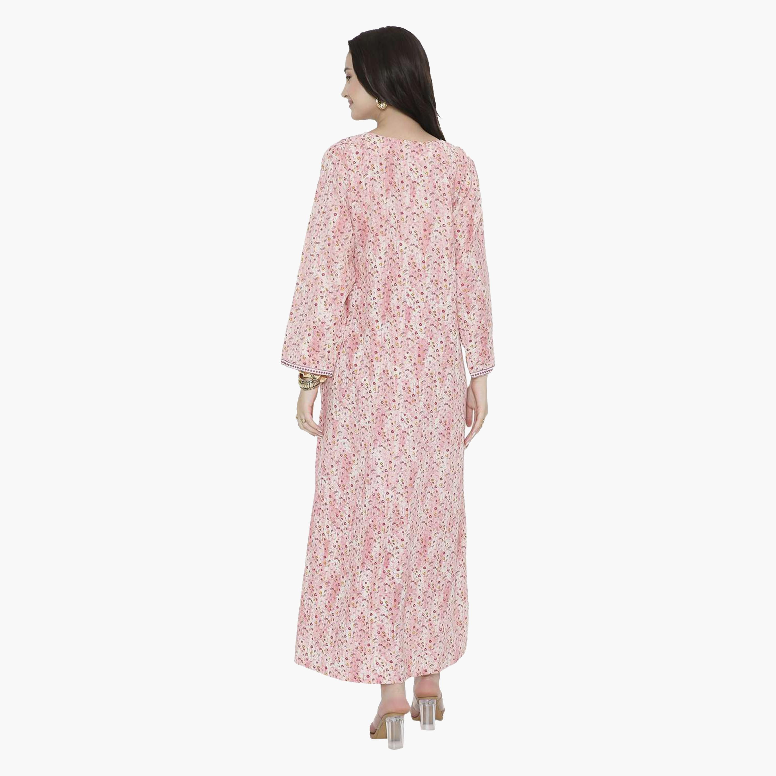 HanaandSara Floral Print Women's Jalabiya-women-arabicclothing-jalabiyas-image-10