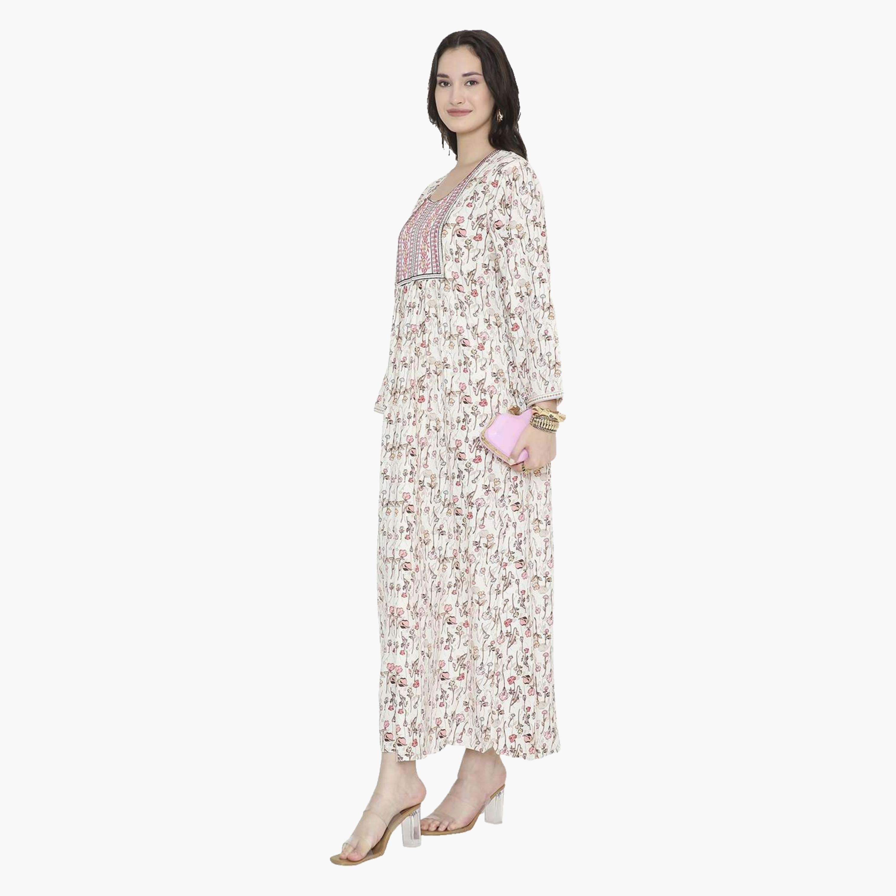 جلابية نسائية بطبعة ورود من هانا اند سارة-women-arabicclothing-jalabiyas-image-9