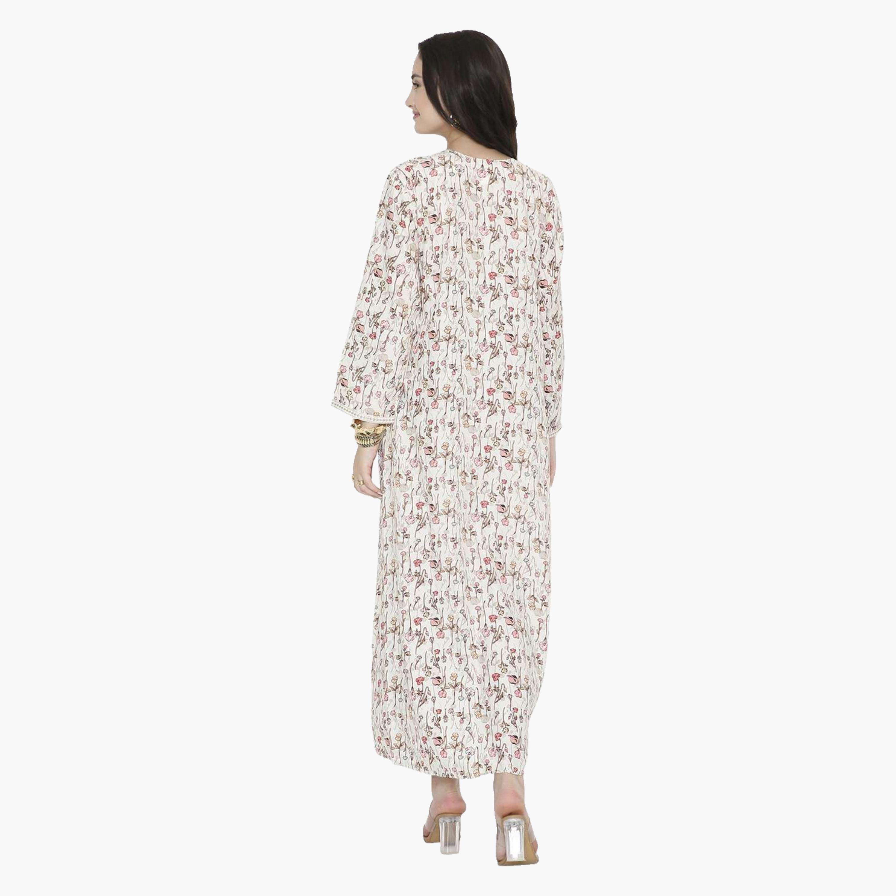 جلابية نسائية بطبعة ورود من هانا اند سارة-women-arabicclothing-jalabiyas-image-10