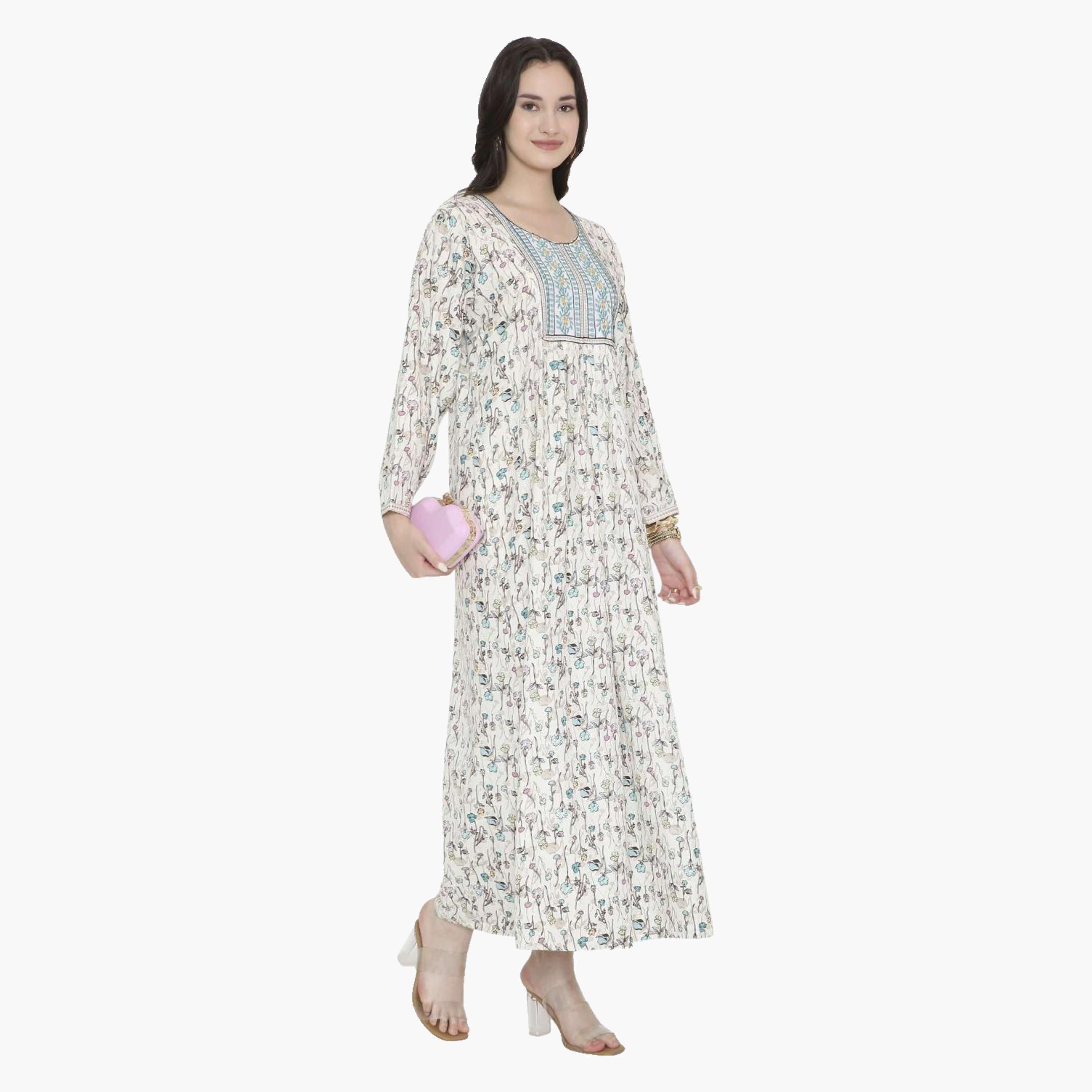 جلابية نسائية بطبعة ورود من هانا اند سارة-women-arabicclothing-jalabiyas-image-13