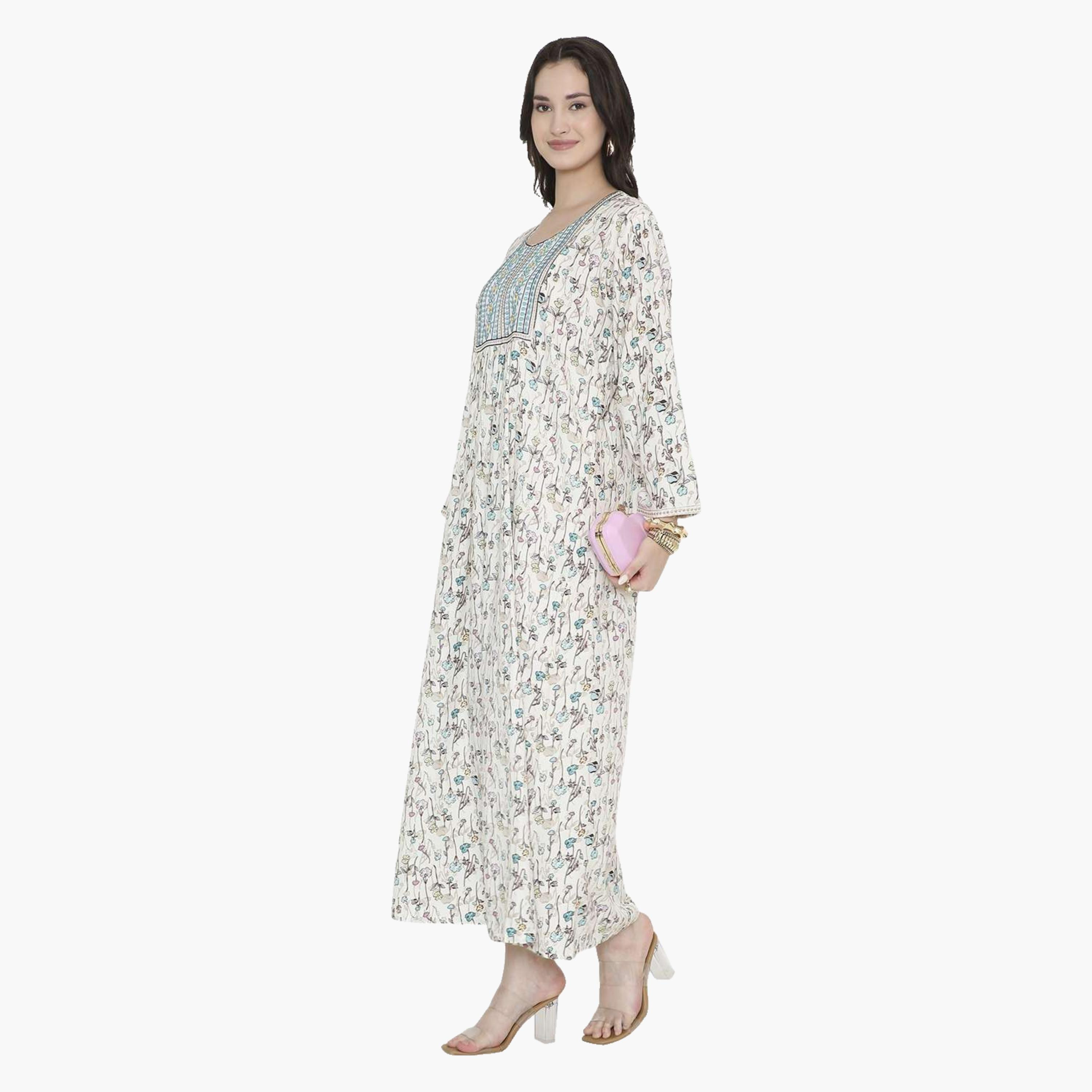 جلابية نسائية بطبعة ورود من هانا اند سارة-women-arabicclothing-jalabiyas-image-14