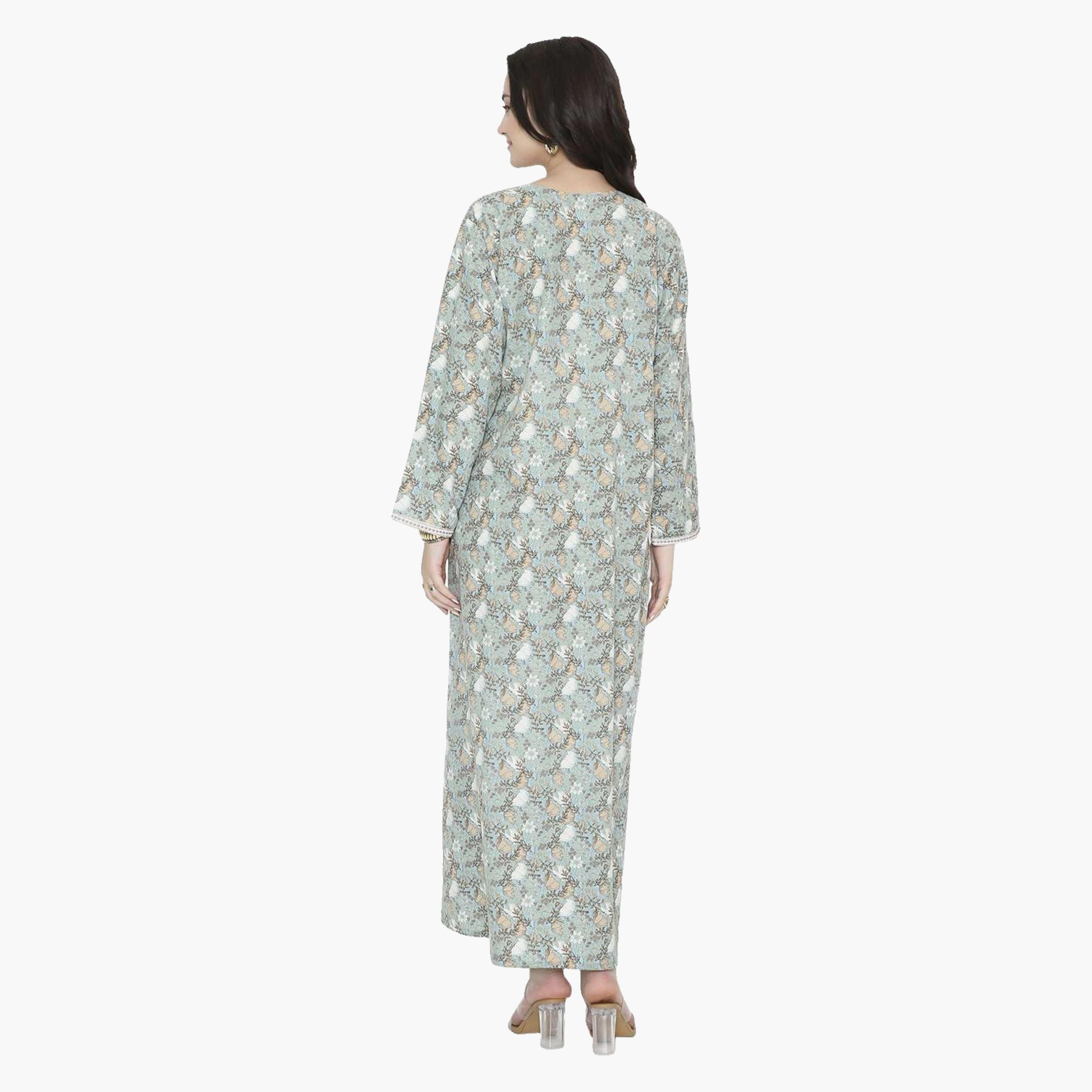 جلابية نسائية بطبعة ورود من هانا اند سارة-women-arabicclothing-jalabiyas-image-5