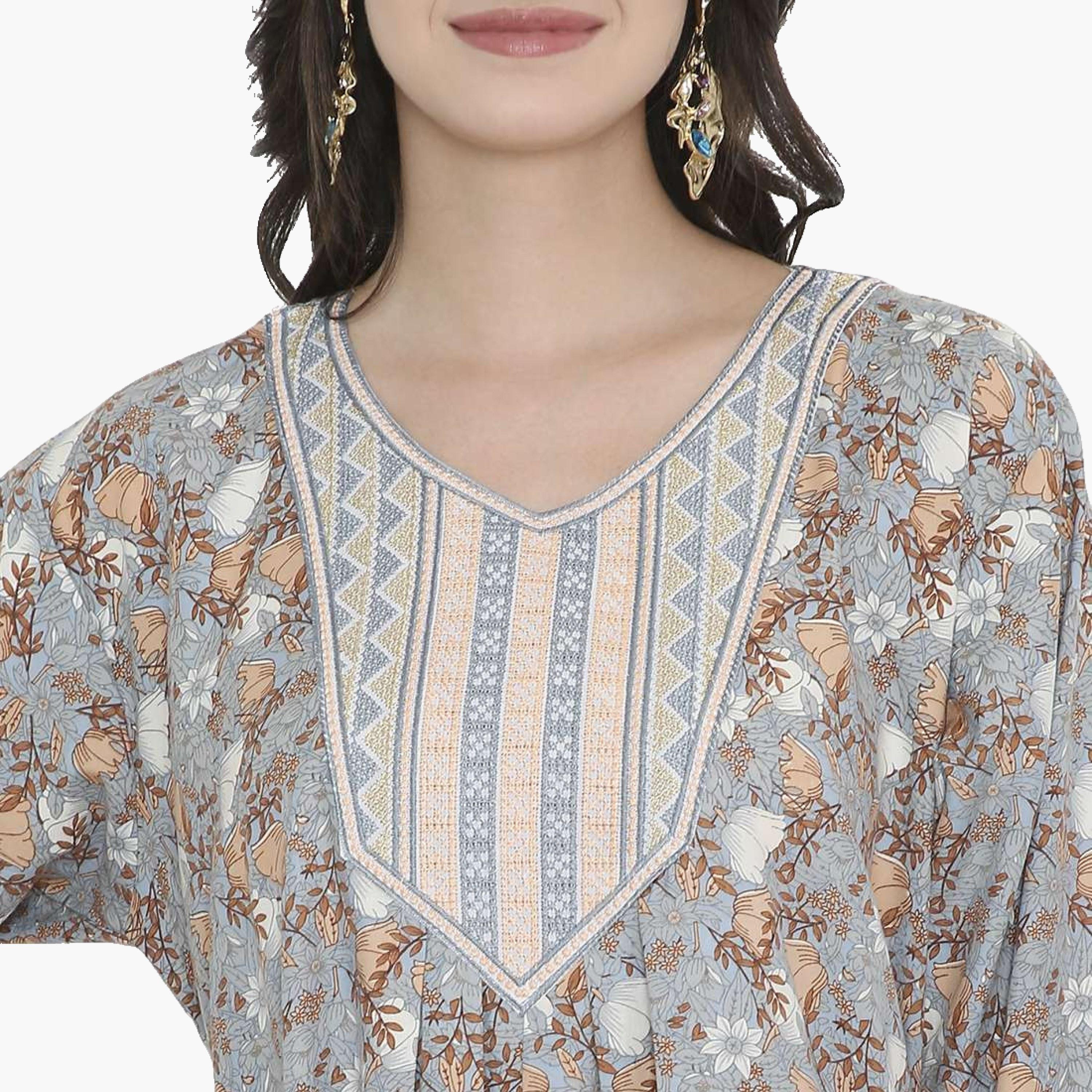جلابية نسائية بطبعة ورود من هانا اند سارة-women-arabicclothing-jalabiyas-image-7