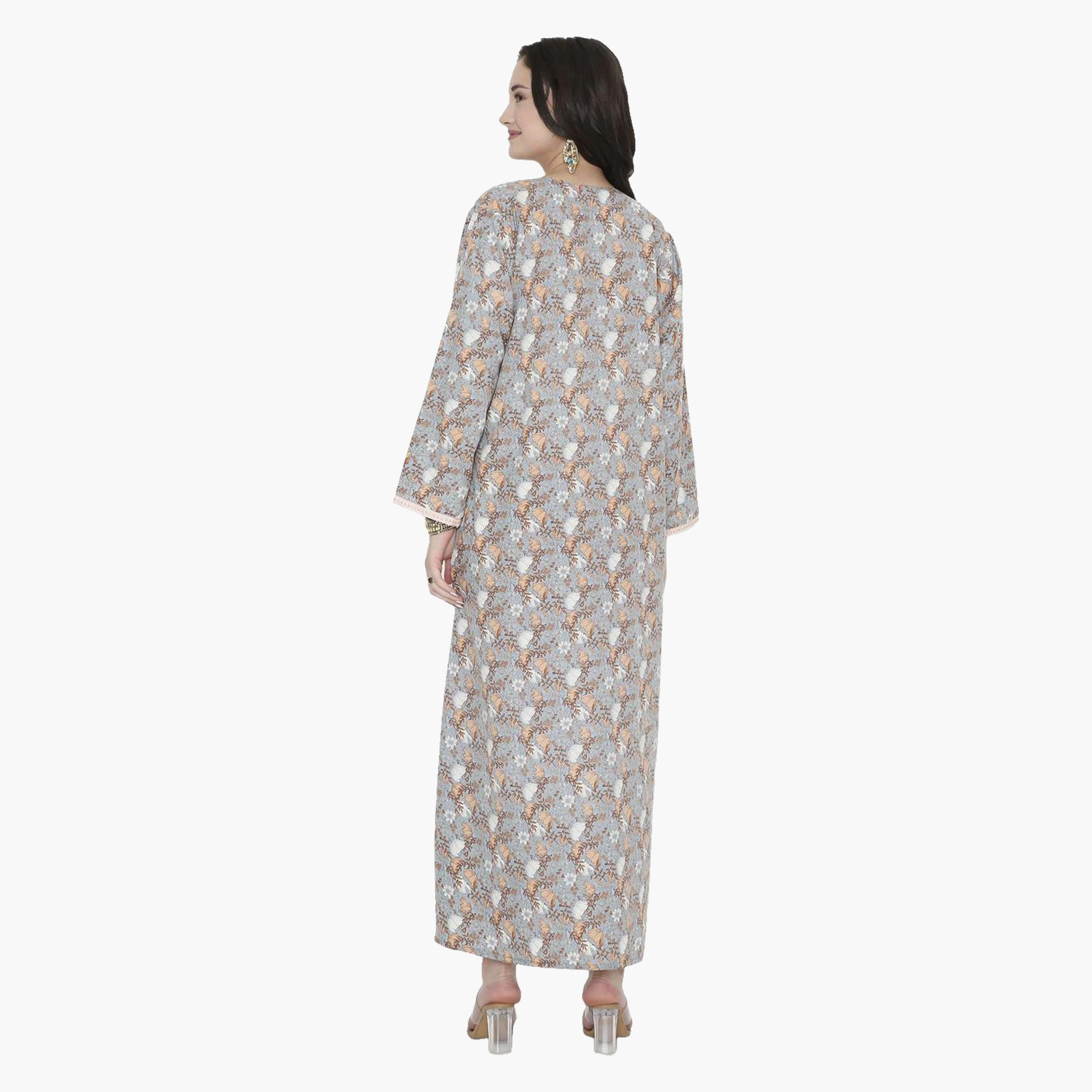 جلابية نسائية بطبعة ورود من هانا اند سارة-women-arabicclothing-jalabiyas-image-10