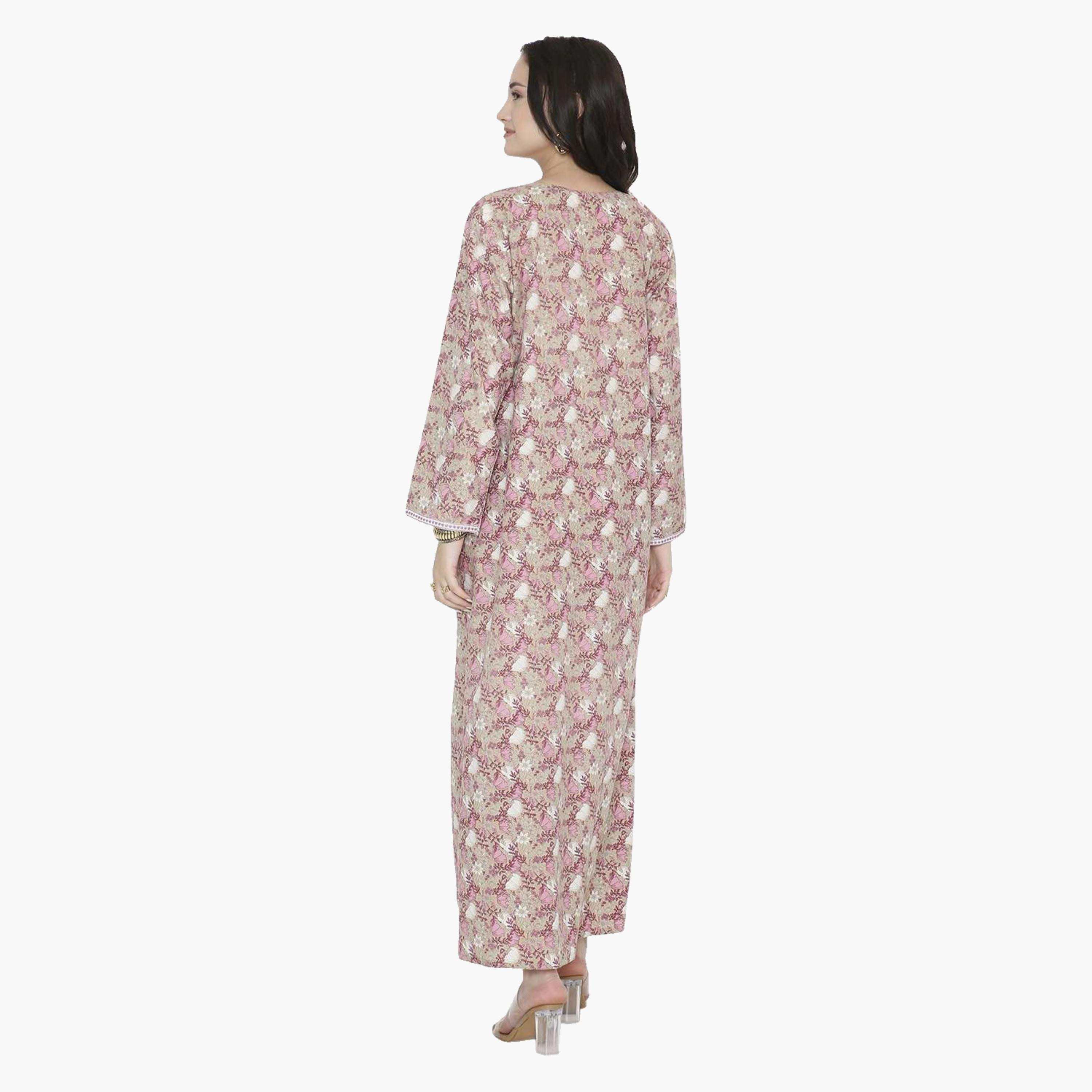 جلابية نسائية بطبعة ورود من هانا اند سارة-women-arabicclothing-jalabiyas-image-15