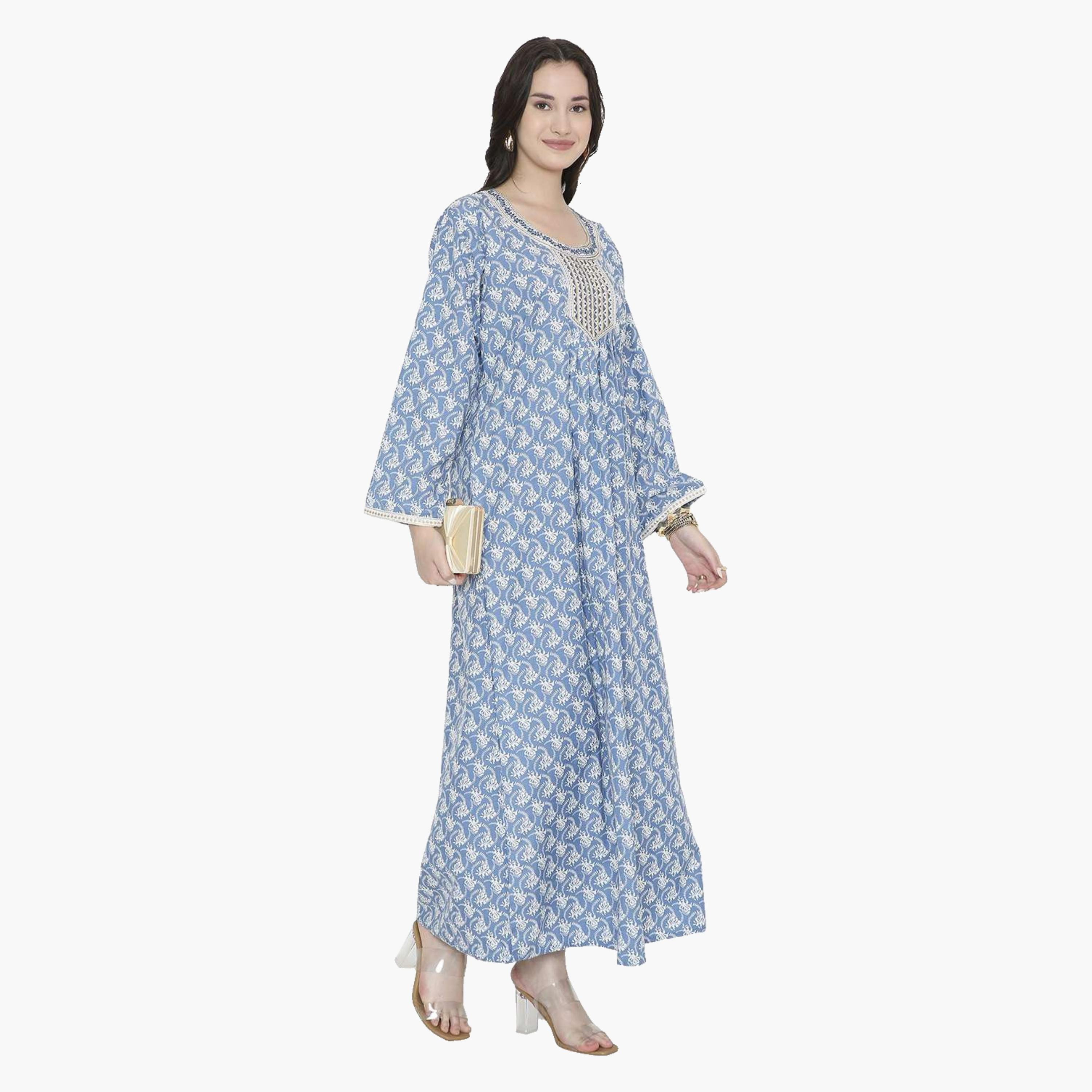 جلابية نسائية بطبعة أشكال هندسية من هانا اند سارة-women-arabicclothing-jalabiyas-image-8