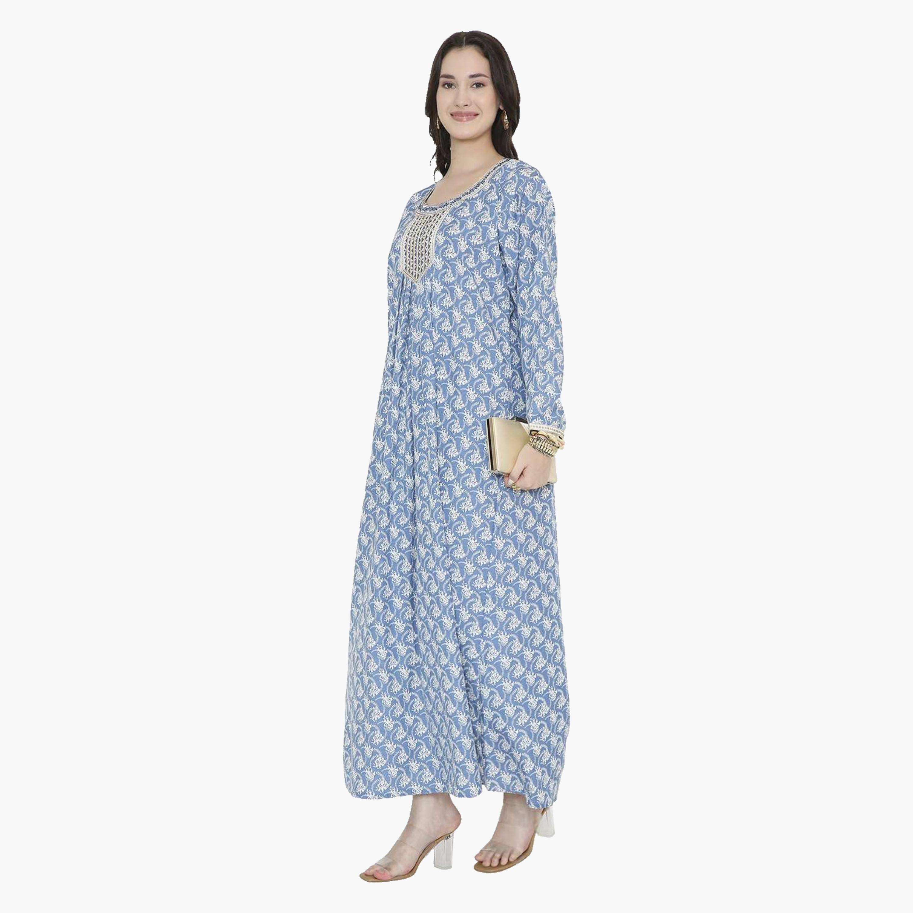 جلابية نسائية بطبعة أشكال هندسية من هانا اند سارة-women-arabicclothing-jalabiyas-image-9