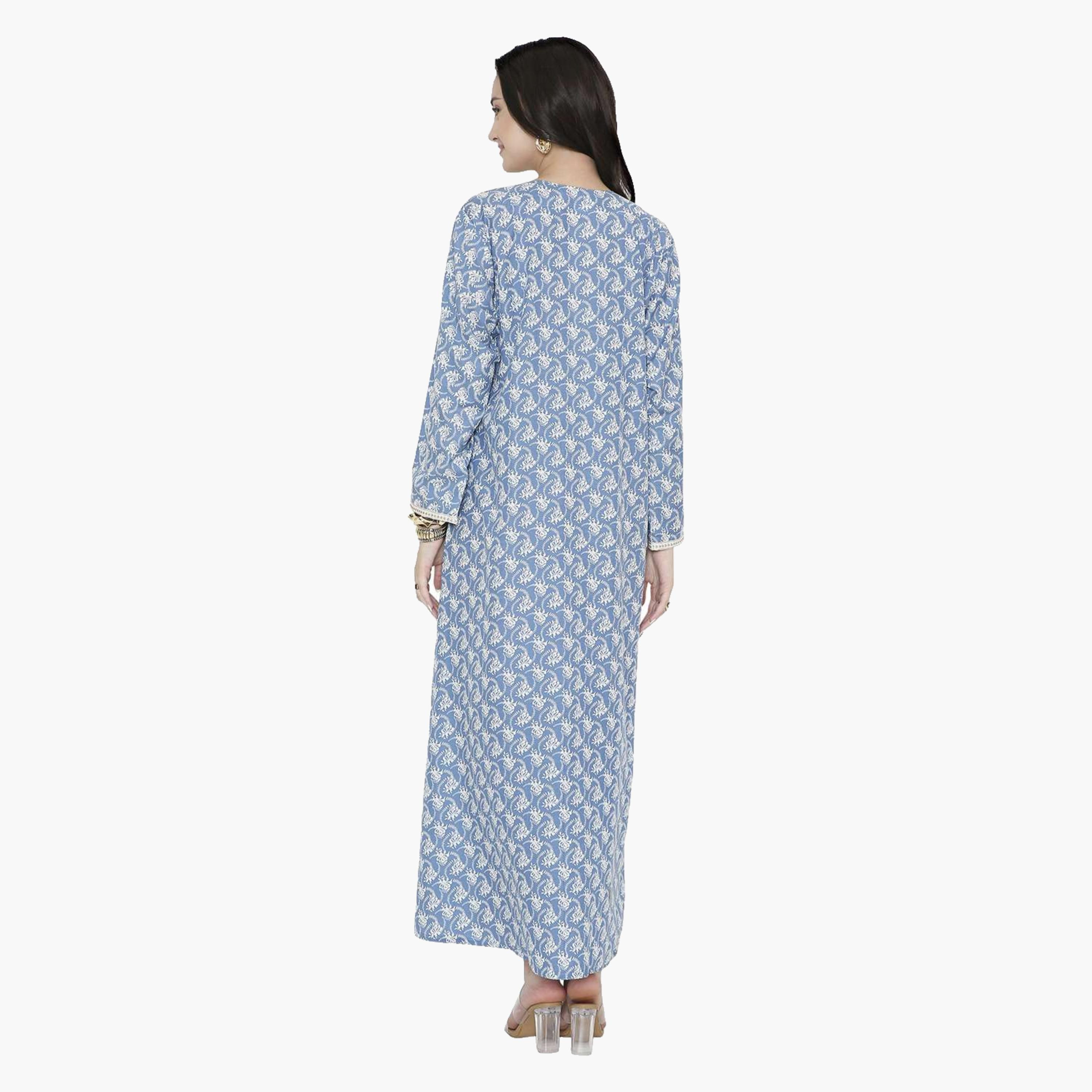 جلابية نسائية بطبعة أشكال هندسية من هانا اند سارة-women-arabicclothing-jalabiyas-image-10