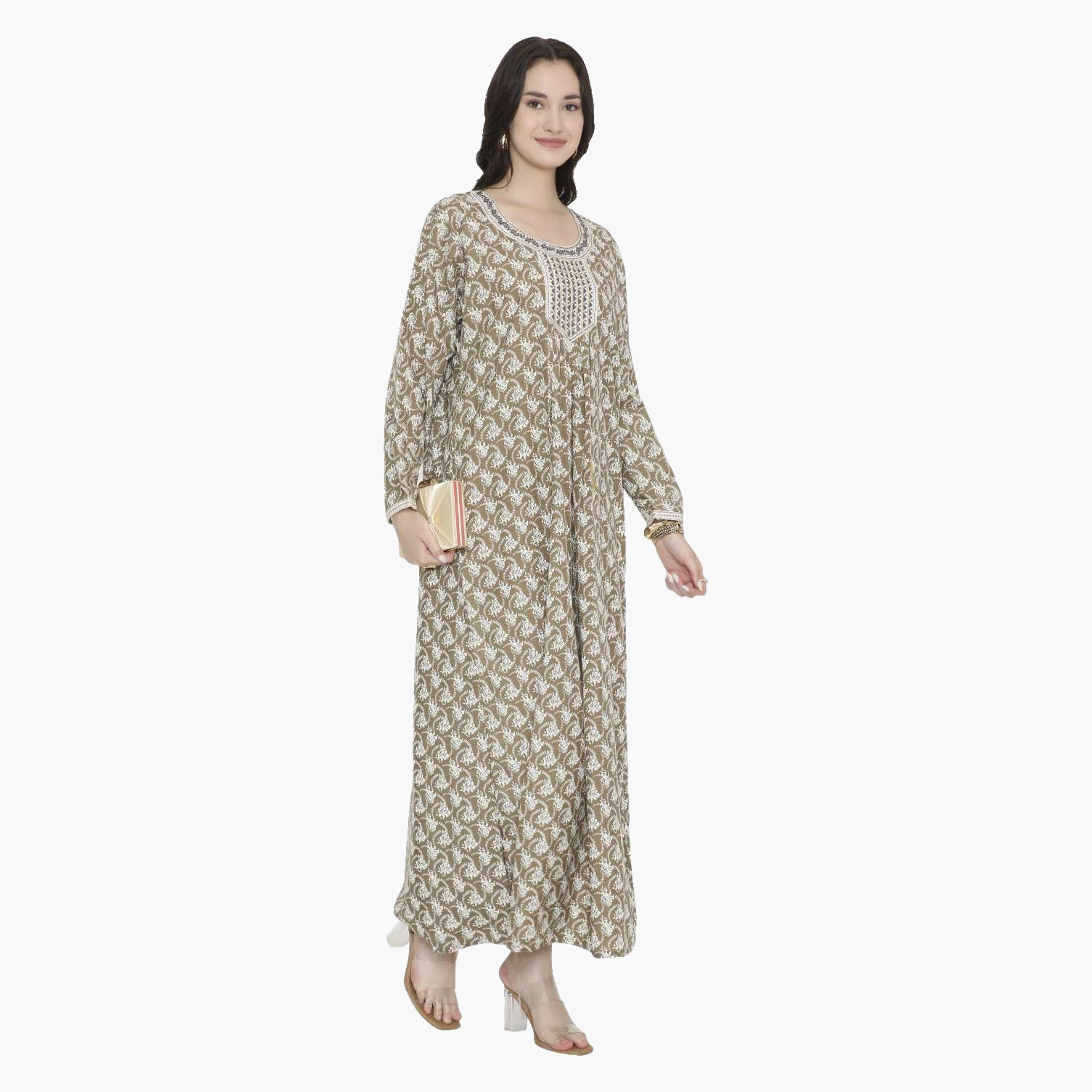 جلابية نسائية بطبعة أشكال هندسية من هانا اند سارة-women-arabicclothing-jalabiyas-image-3