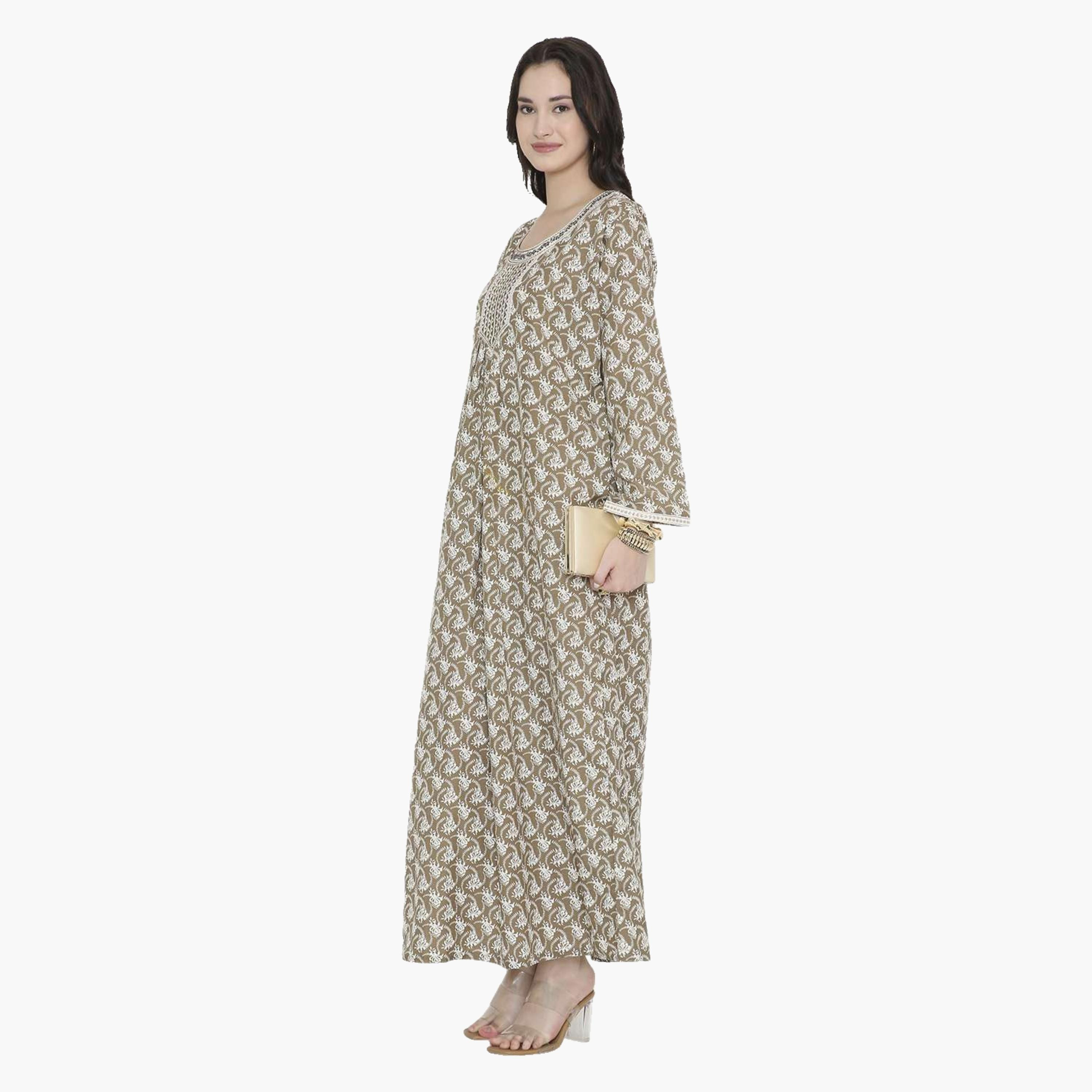 جلابية نسائية بطبعة أشكال هندسية من هانا اند سارة-women-arabicclothing-jalabiyas-image-4