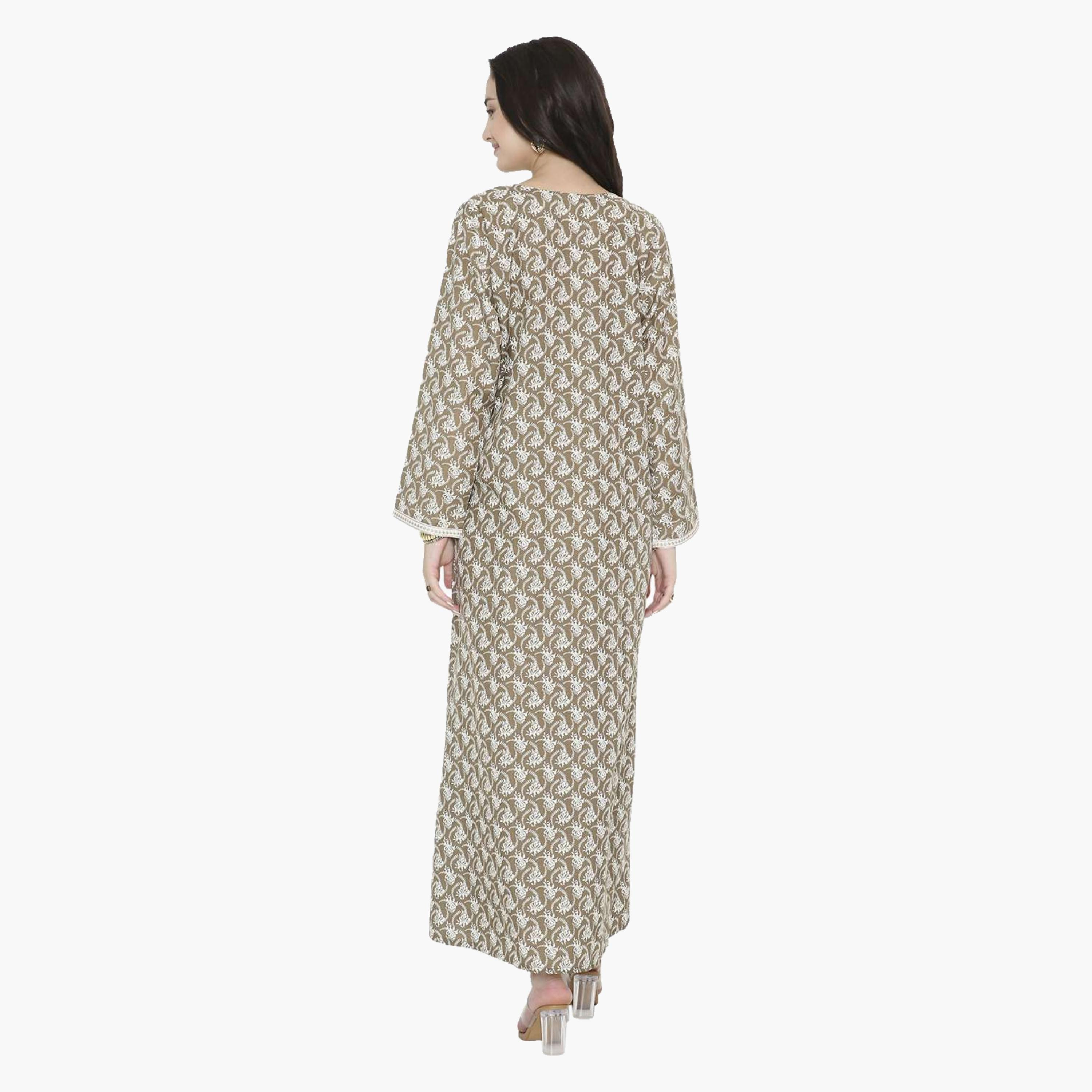 جلابية نسائية بطبعة أشكال هندسية من هانا اند سارة-women-arabicclothing-jalabiyas-image-5