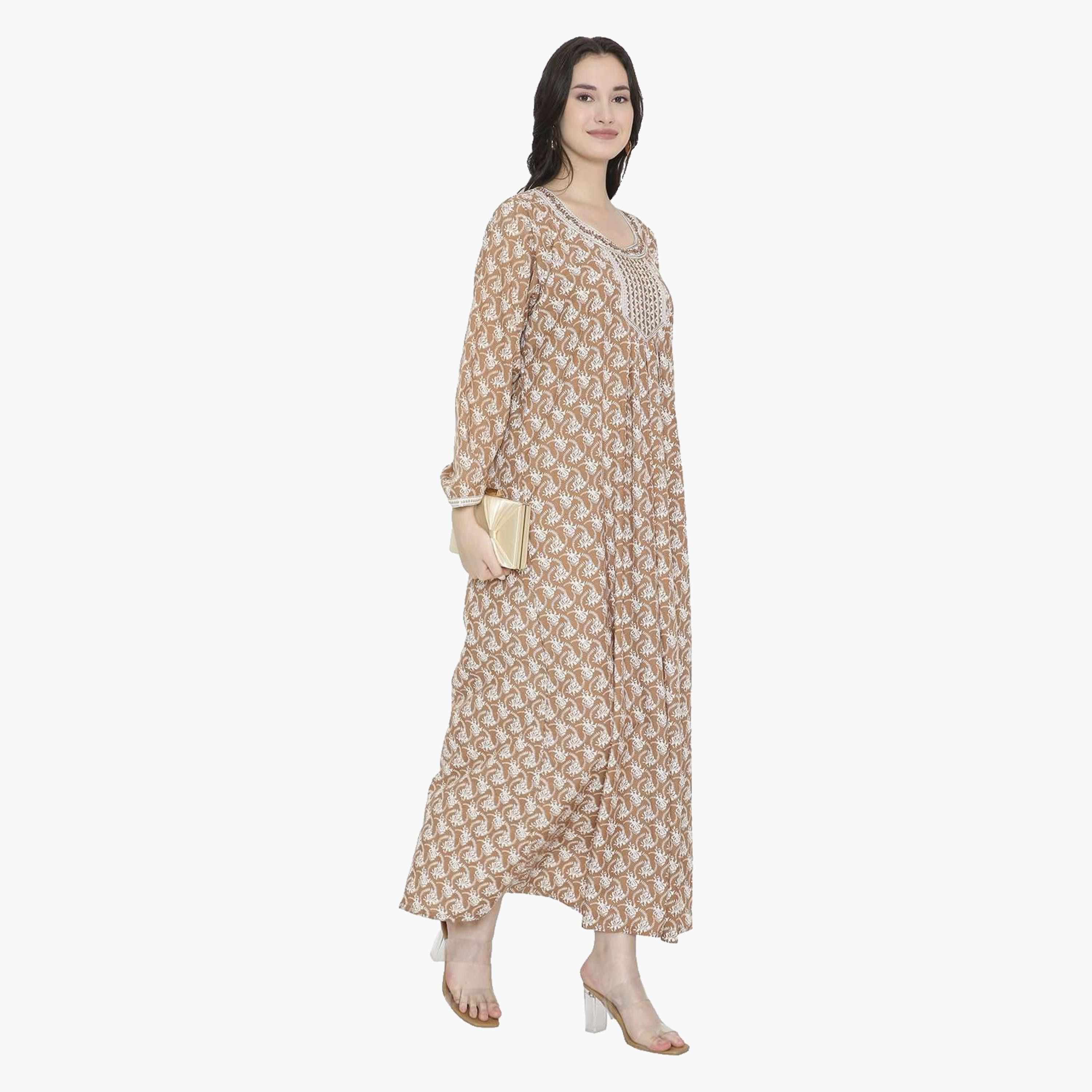 جلابية نسائية بطبعة أشكال هندسية من هانا اند سارة-women-arabicclothing-jalabiyas-image-13