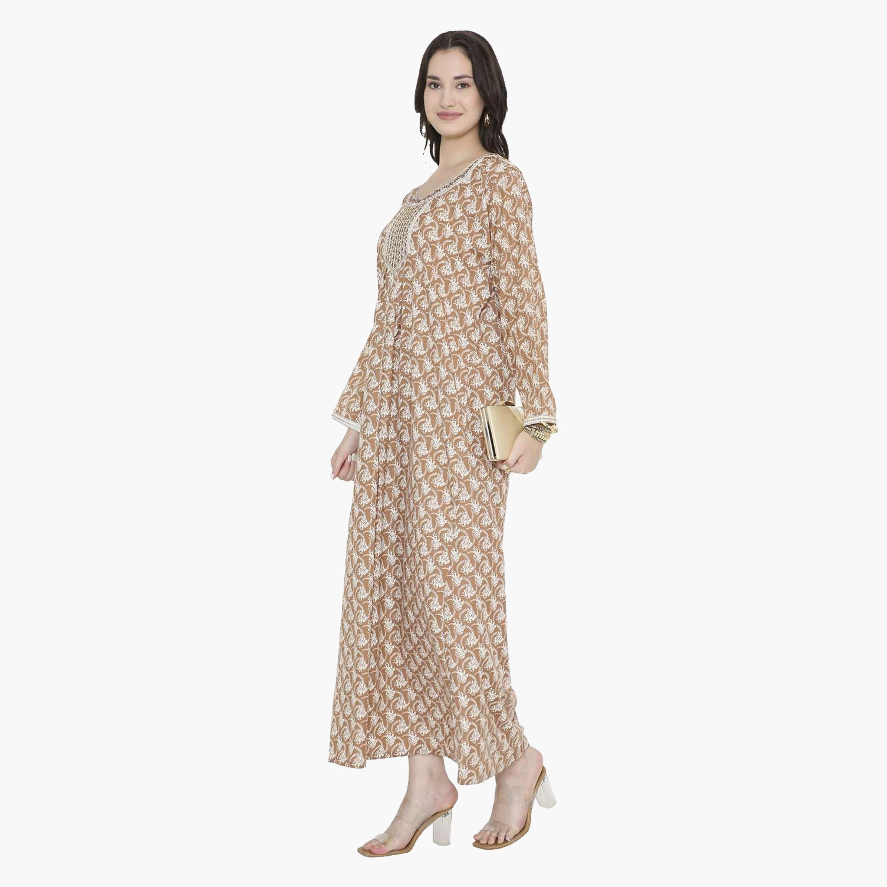 جلابية نسائية بطبعة أشكال هندسية من هانا اند سارة-women-arabicclothing-jalabiyas-image-14