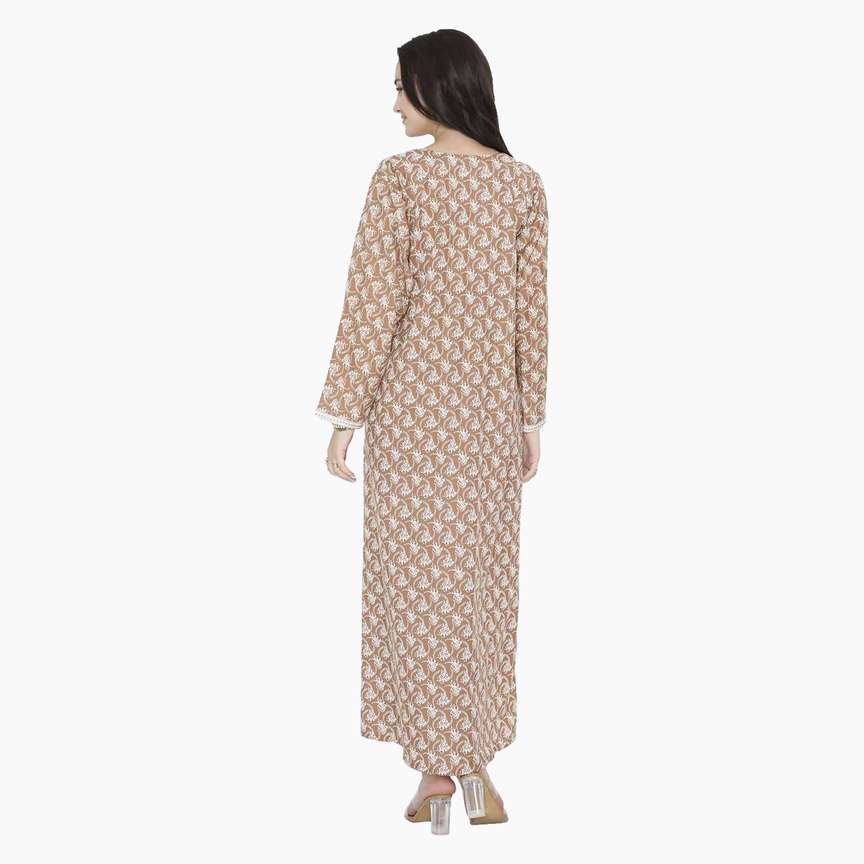 HanaandSara Geometric Print Women's Jalabiya-women-arabicclothing-jalabiyas-image-5