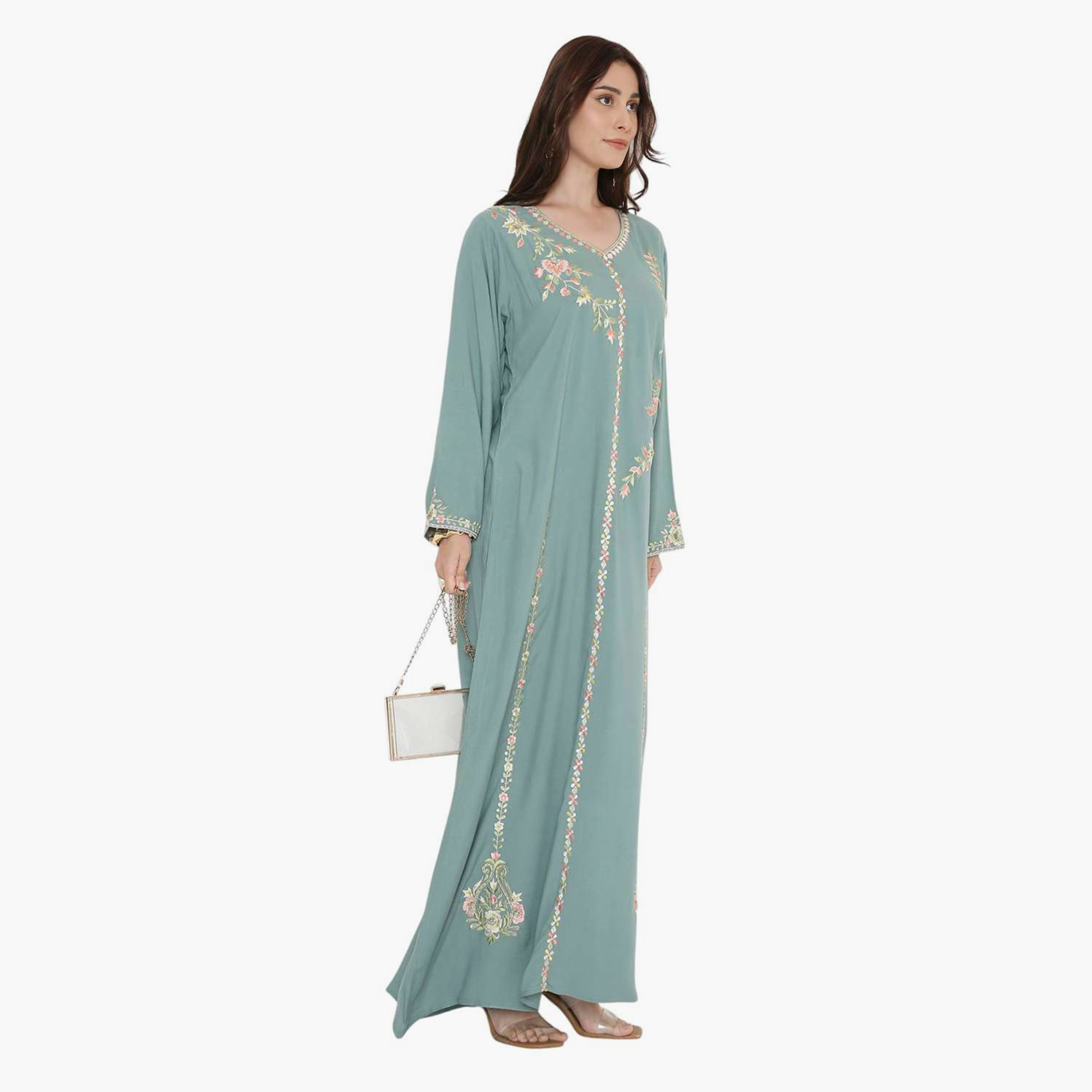 HanaandSara Floral Embroidered Women's Jalabiya-women-arabicclothing-jalabiyas-image-13