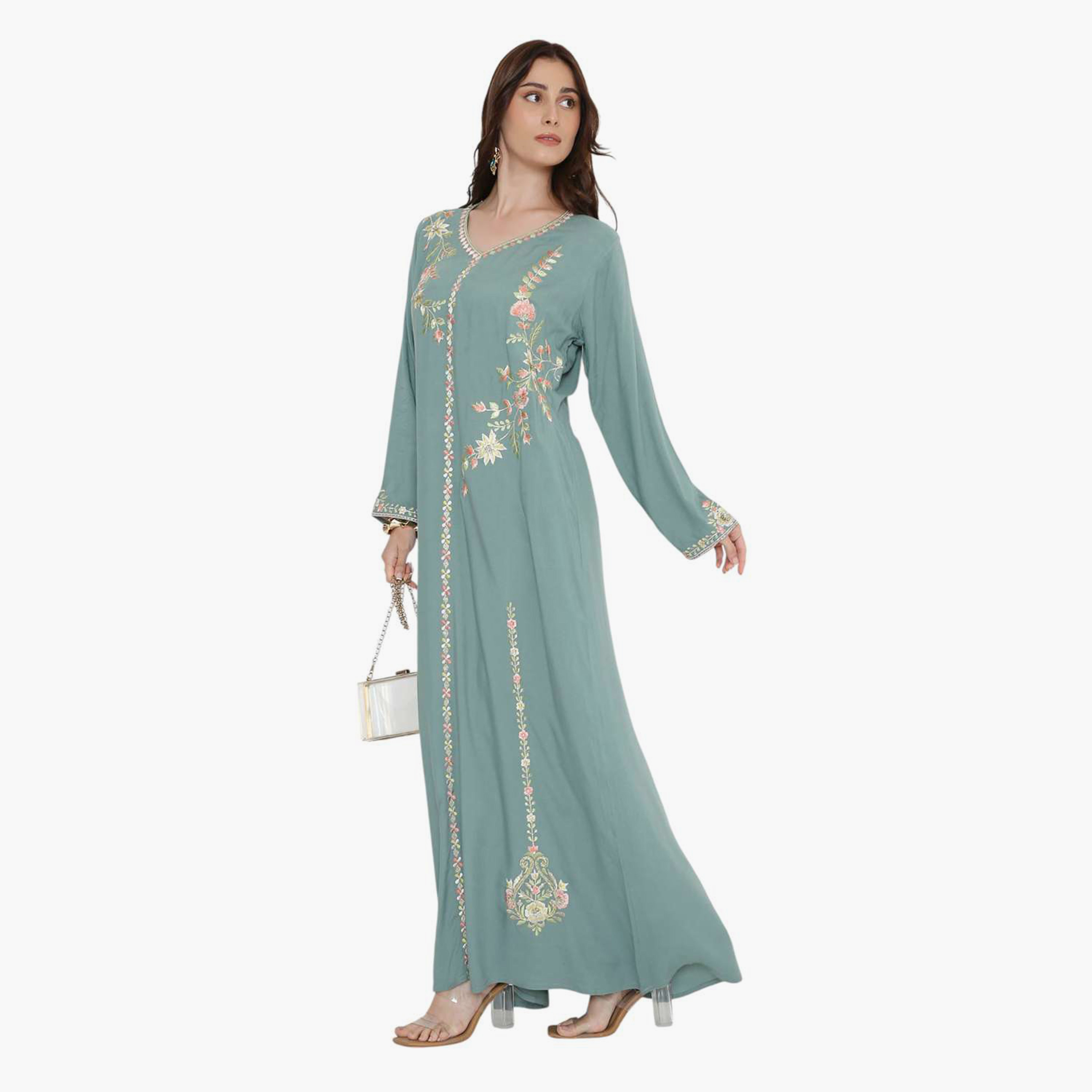 HanaandSara Floral Embroidered Women's Jalabiya-women-arabicclothing-jalabiyas-image-14