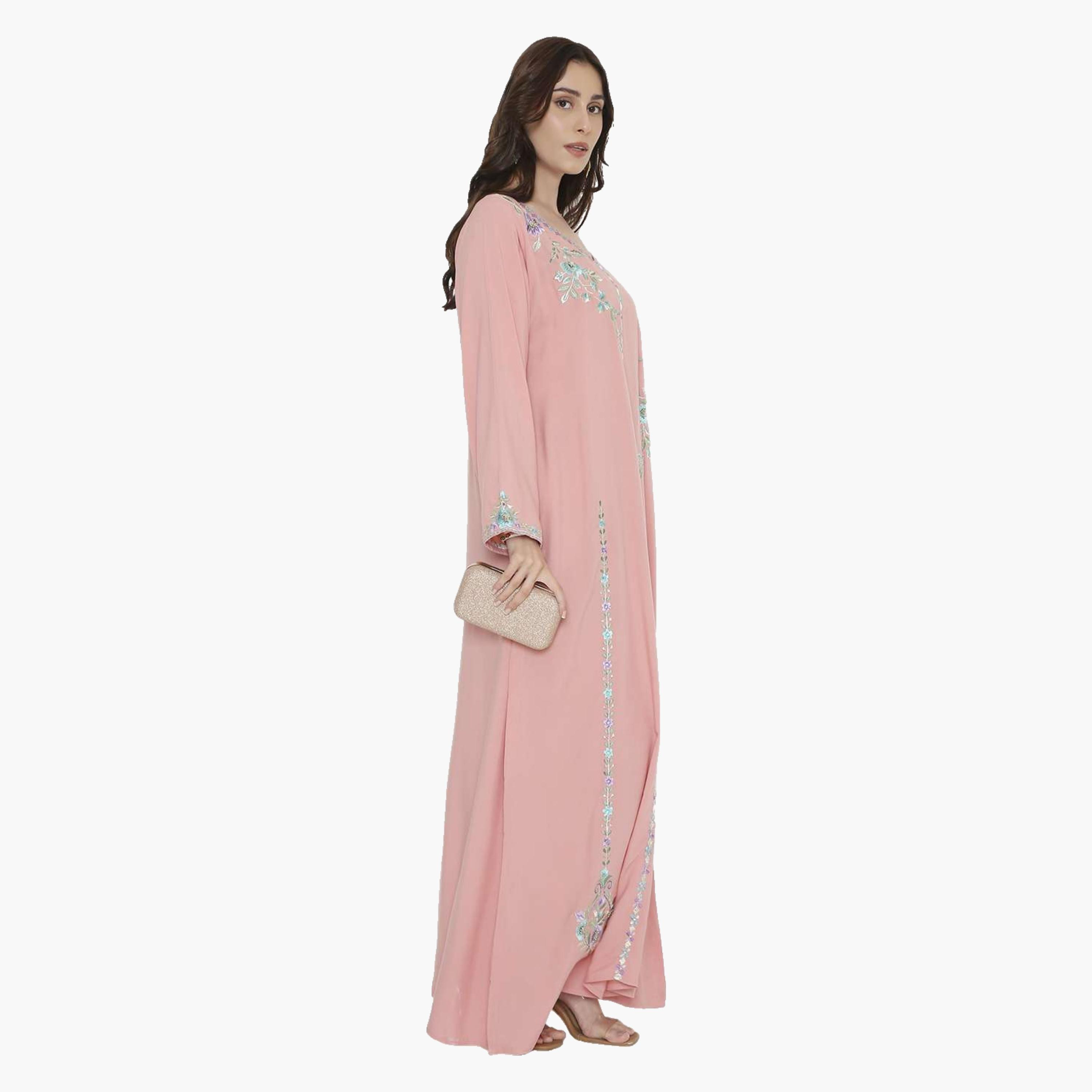 HanaandSara Floral Embroidered Women's Jalabiya-women-arabicclothing-jalabiyas-image-8