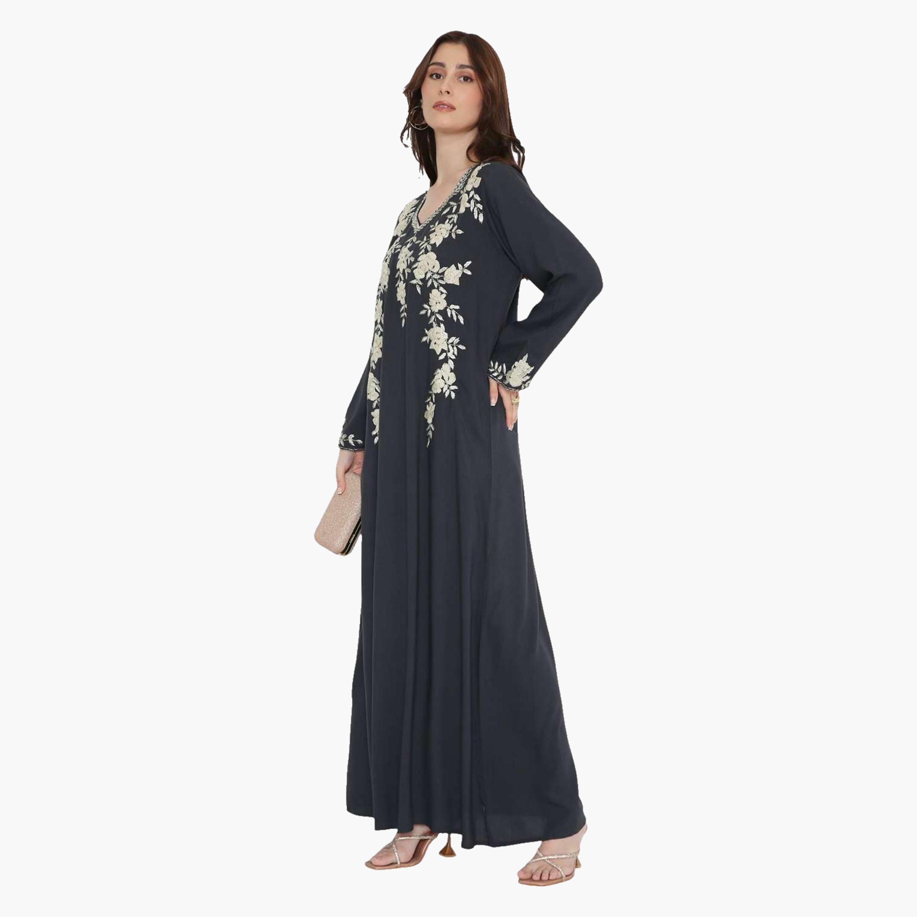 جلابية سهرة نسائية مطرزة بالورود من هانا اند سارة-women-arabicclothing-jalabiyas-image-9