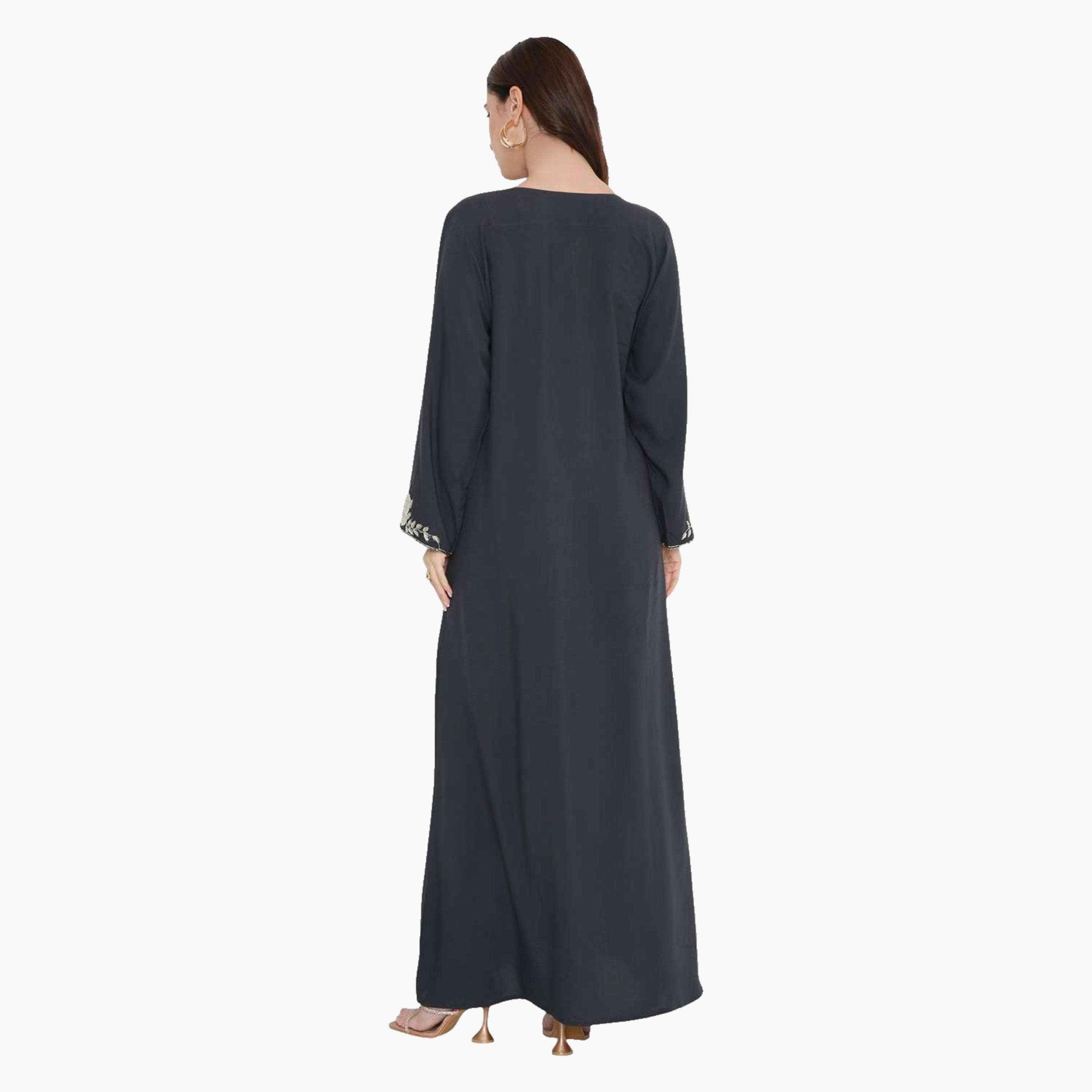 جلابية سهرة نسائية مطرزة بالورود من هانا اند سارة-women-arabicclothing-jalabiyas-image-10