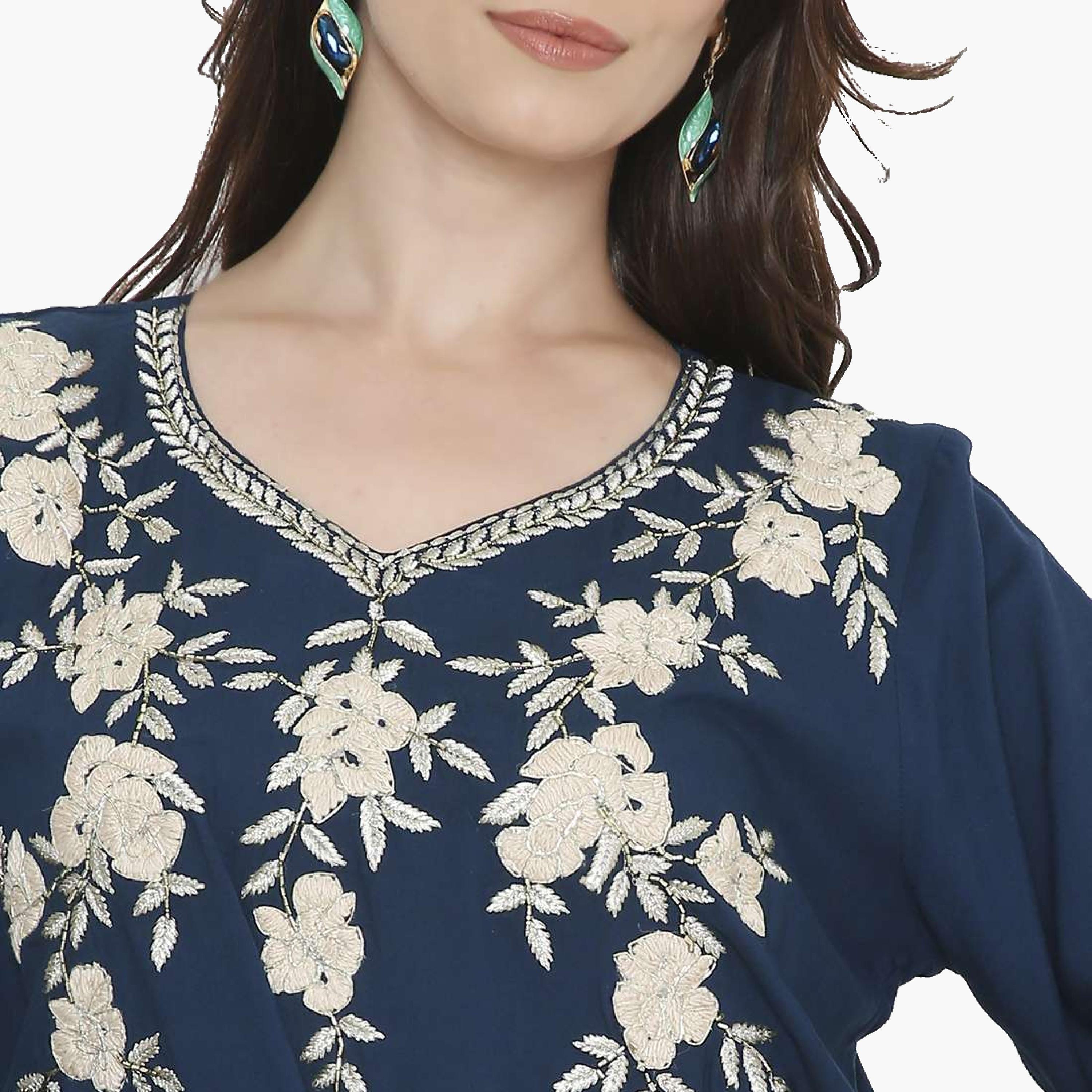جلابية سهرة نسائية مطرزة بالورود من هانا اند سارة-women-arabicclothing-jalabiyas-image-12