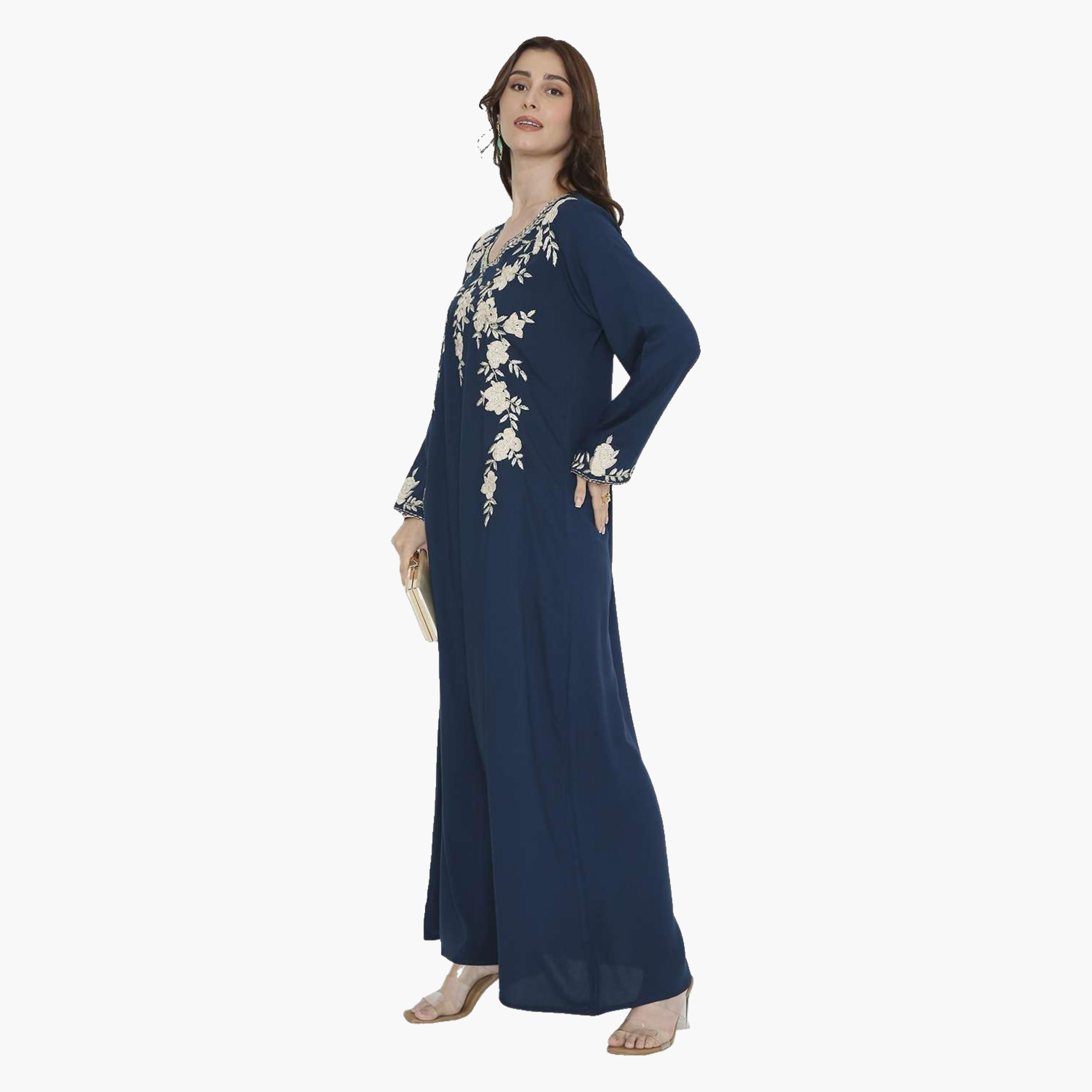 جلابية سهرة نسائية مطرزة بالورود من هانا اند سارة-women-arabicclothing-jalabiyas-image-14