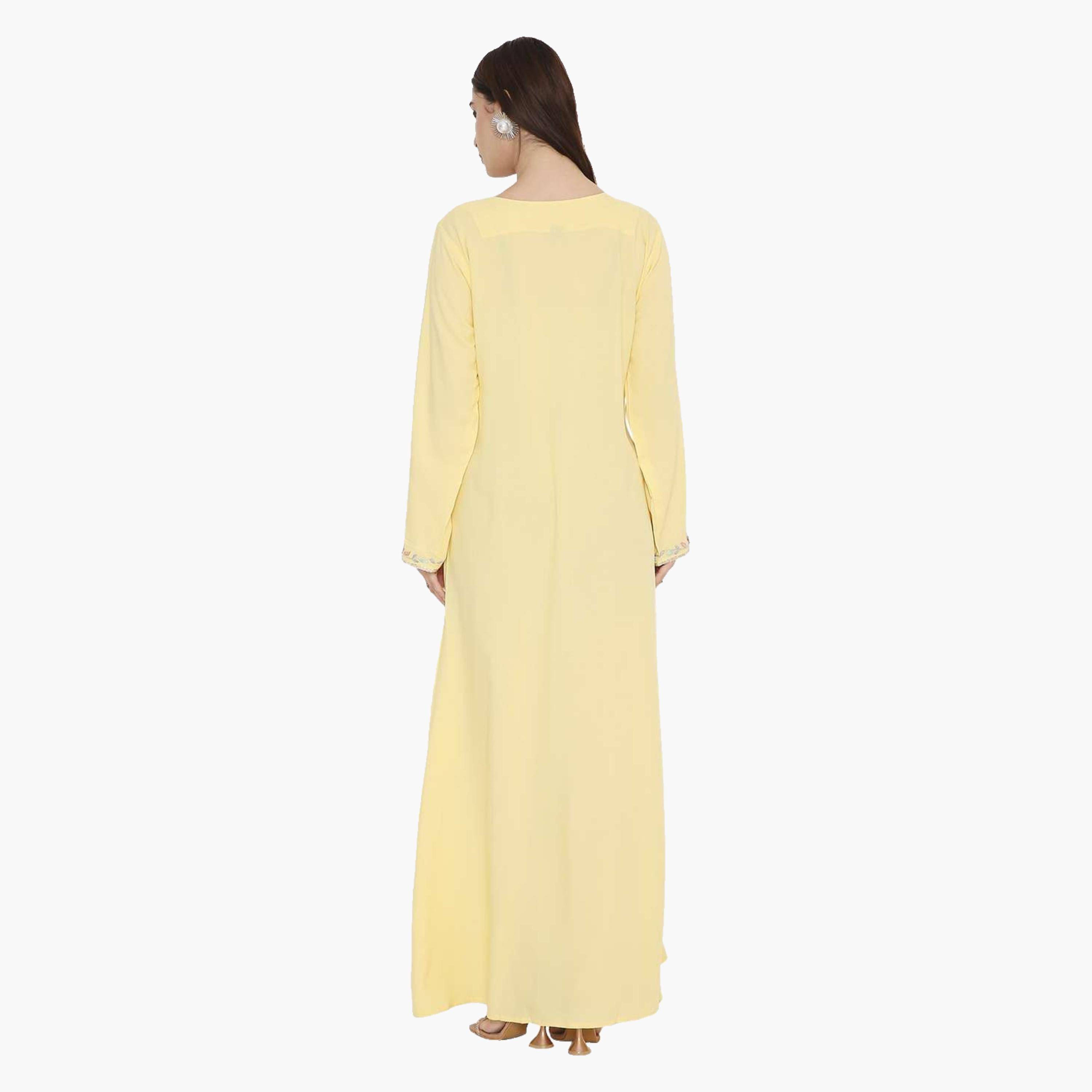 HanaandSara Floral Embroidered Women's Evening Jalabiya-women-arabicclothing-jalabiyas-image-10