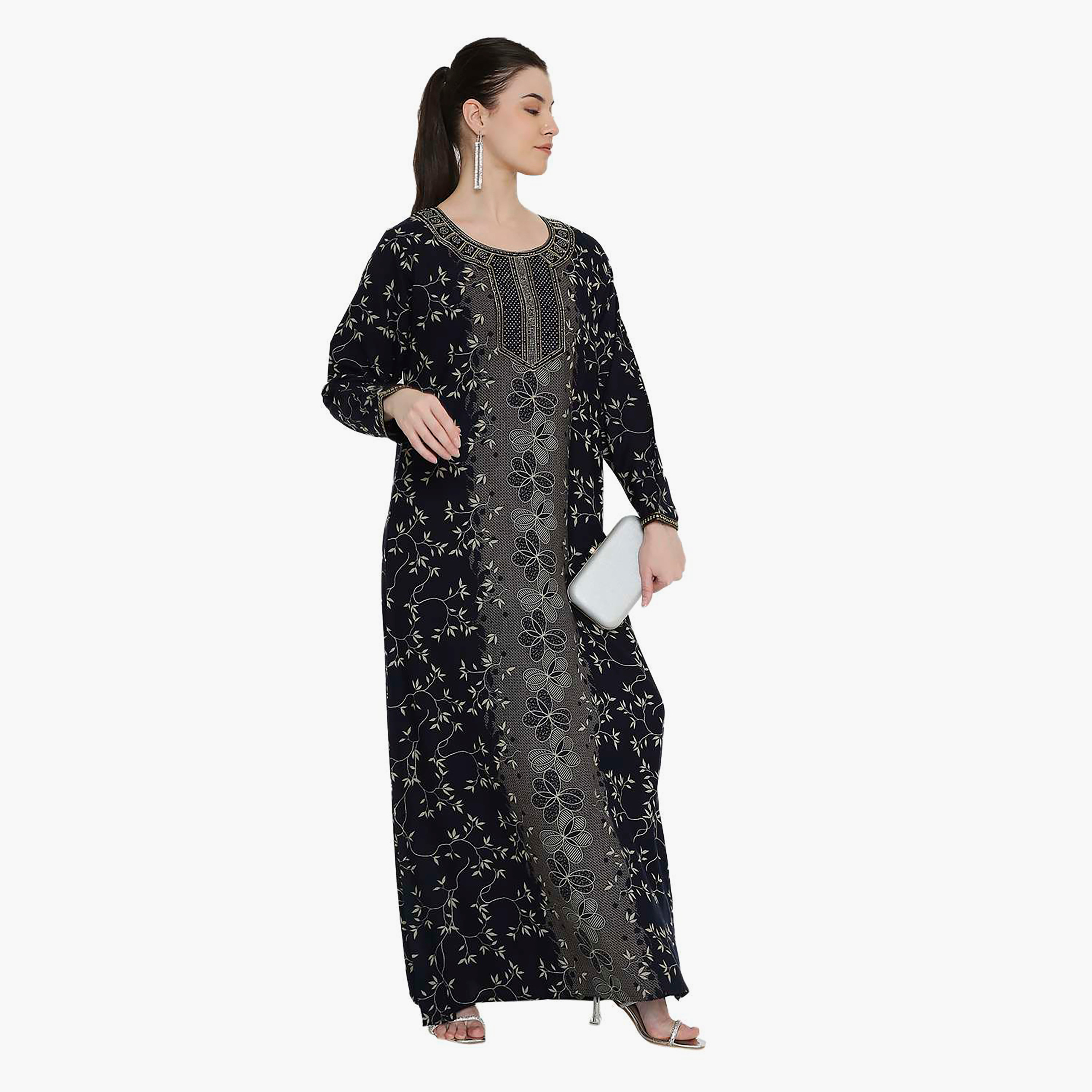 جلابية نسائية مطبوعة ومطرزة من هانا اند سارة.-women-arabicclothing-jalabiyas-image-13