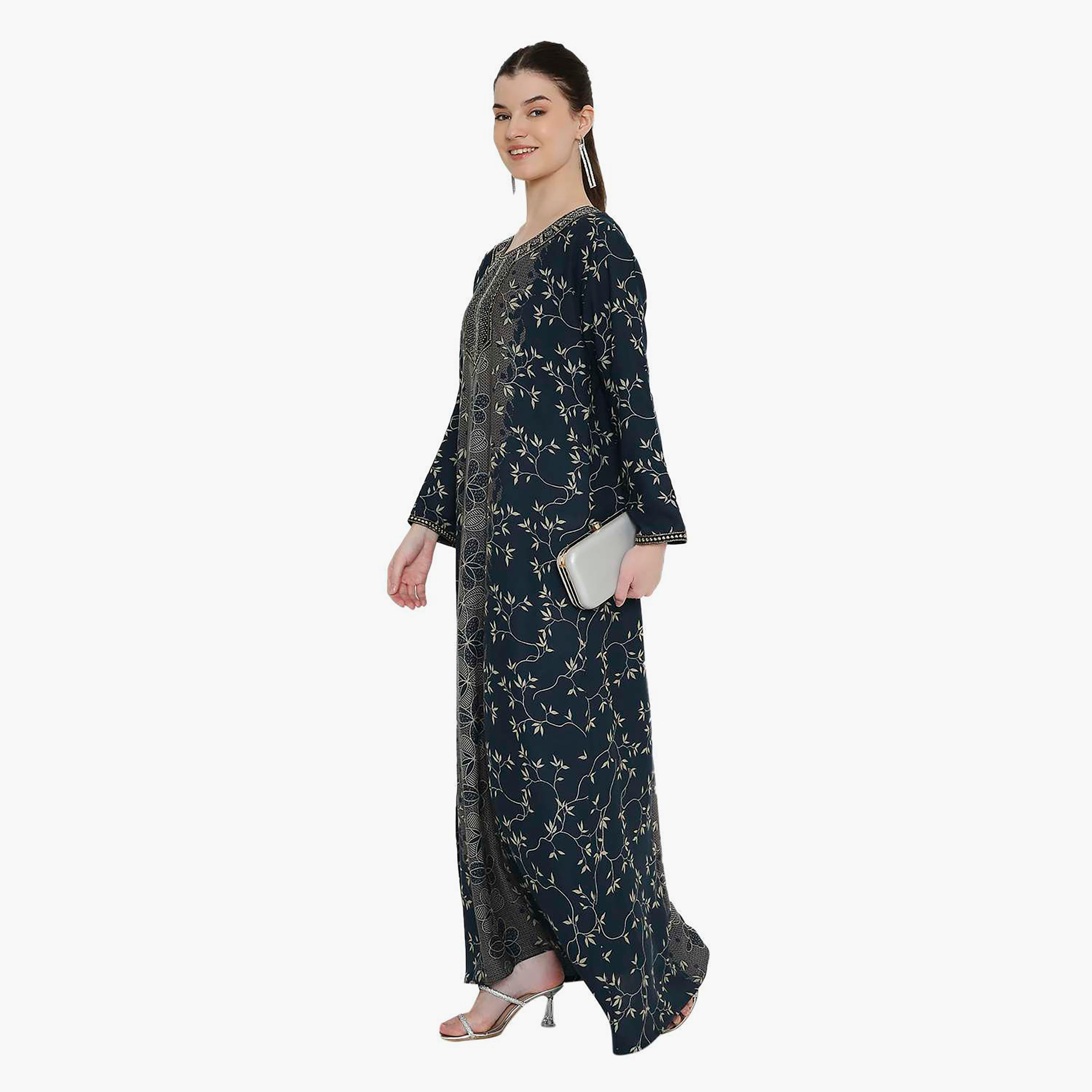جلابية نسائية مطبوعة ومطرزة من هانا اند سارة.-women-arabicclothing-jalabiyas-image-9