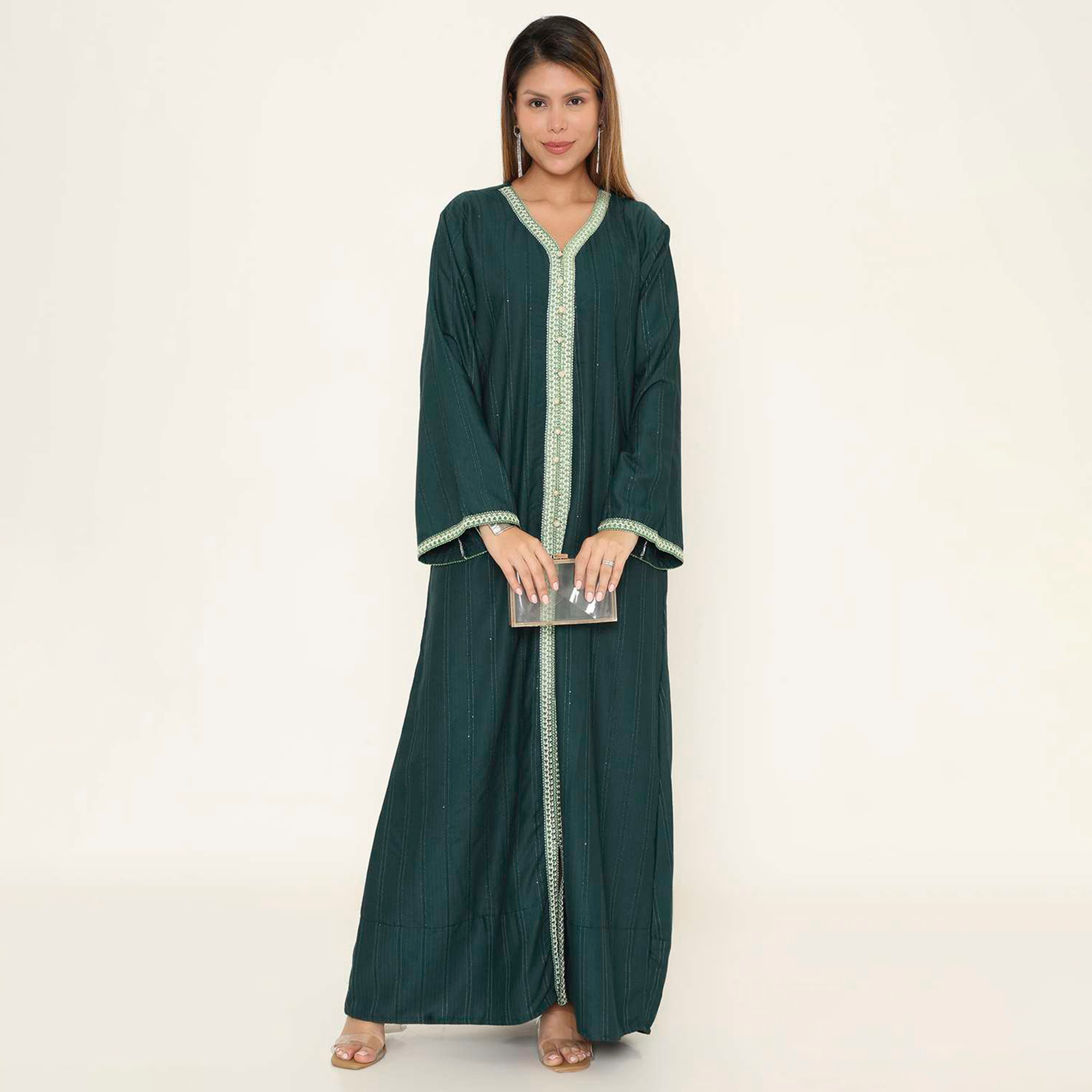 جلابية نسائية سهرة مخططة من هنا اند سارة.-women-arabicclothing-jalabiyas-image-11
