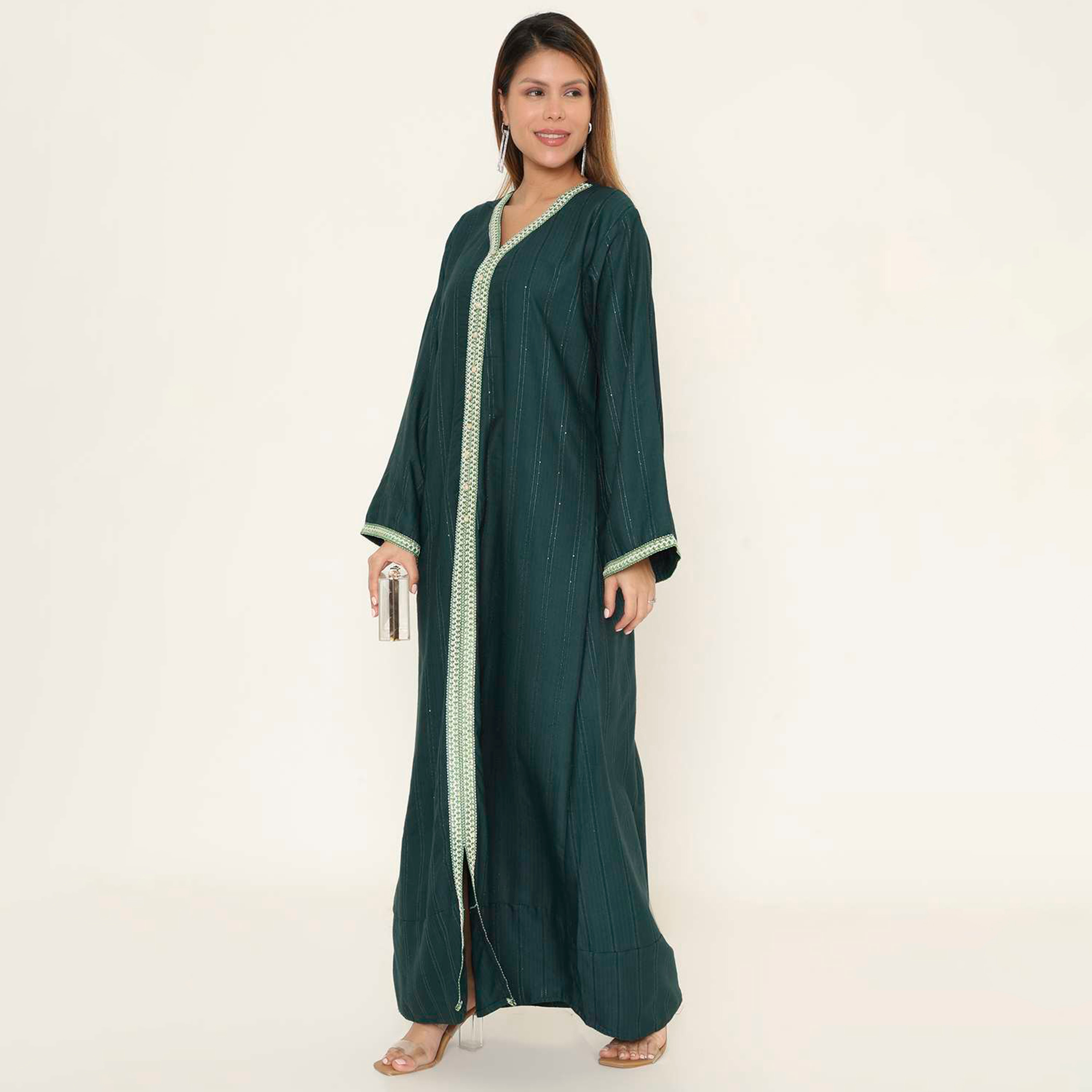 جلابية نسائية سهرة مخططة من هنا اند سارة.-women-arabicclothing-jalabiyas-image-13