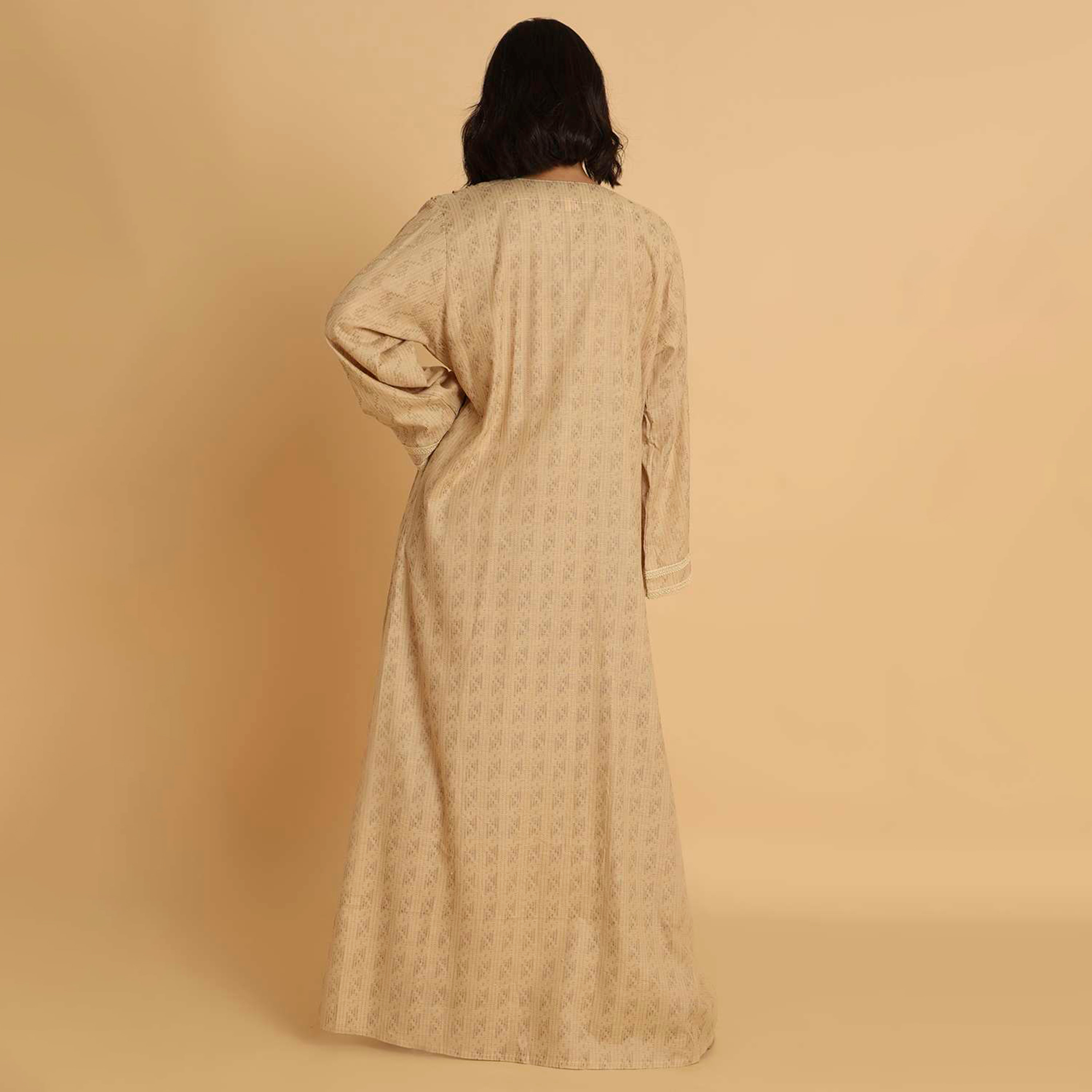 HanaandSara Pintuck Detailed Wide Sleeves Women's Casual Jalabiya-women-arabicclothing-jalabiyas-image-10