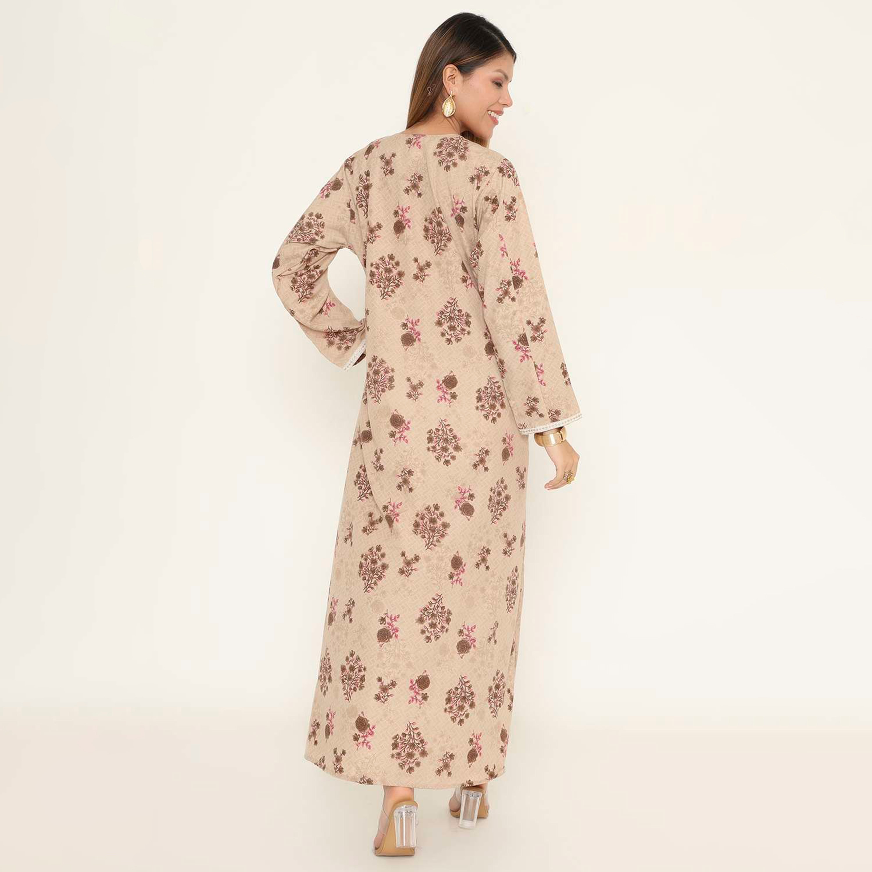 HanaandSara Floral Print Women's Casual Jalabiya-women-arabicclothing-jalabiyas-image-10