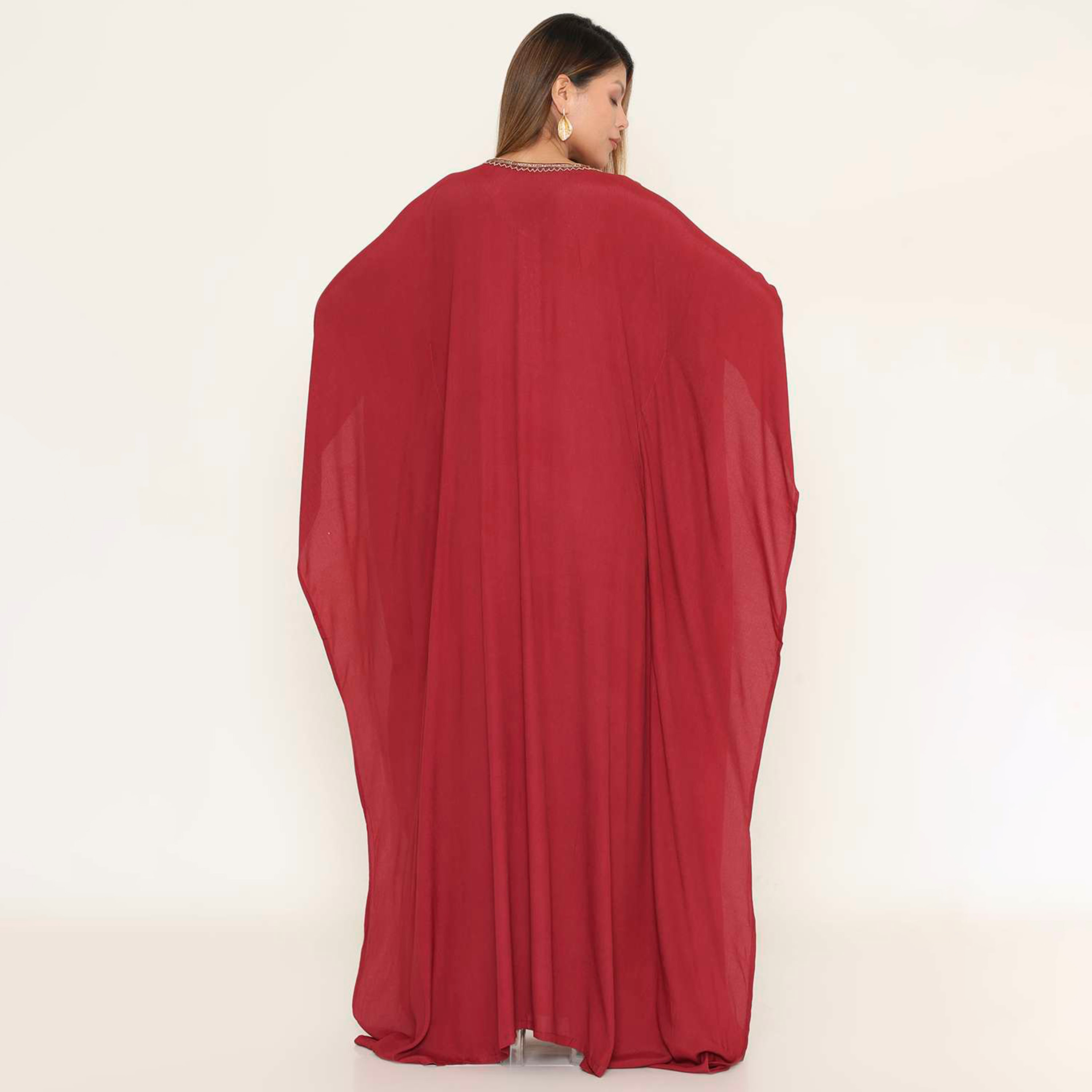HanaandSara Beaded Yoke Women's Evening Kaftan Style Jalabiya-women-clothing-dresses-image-5