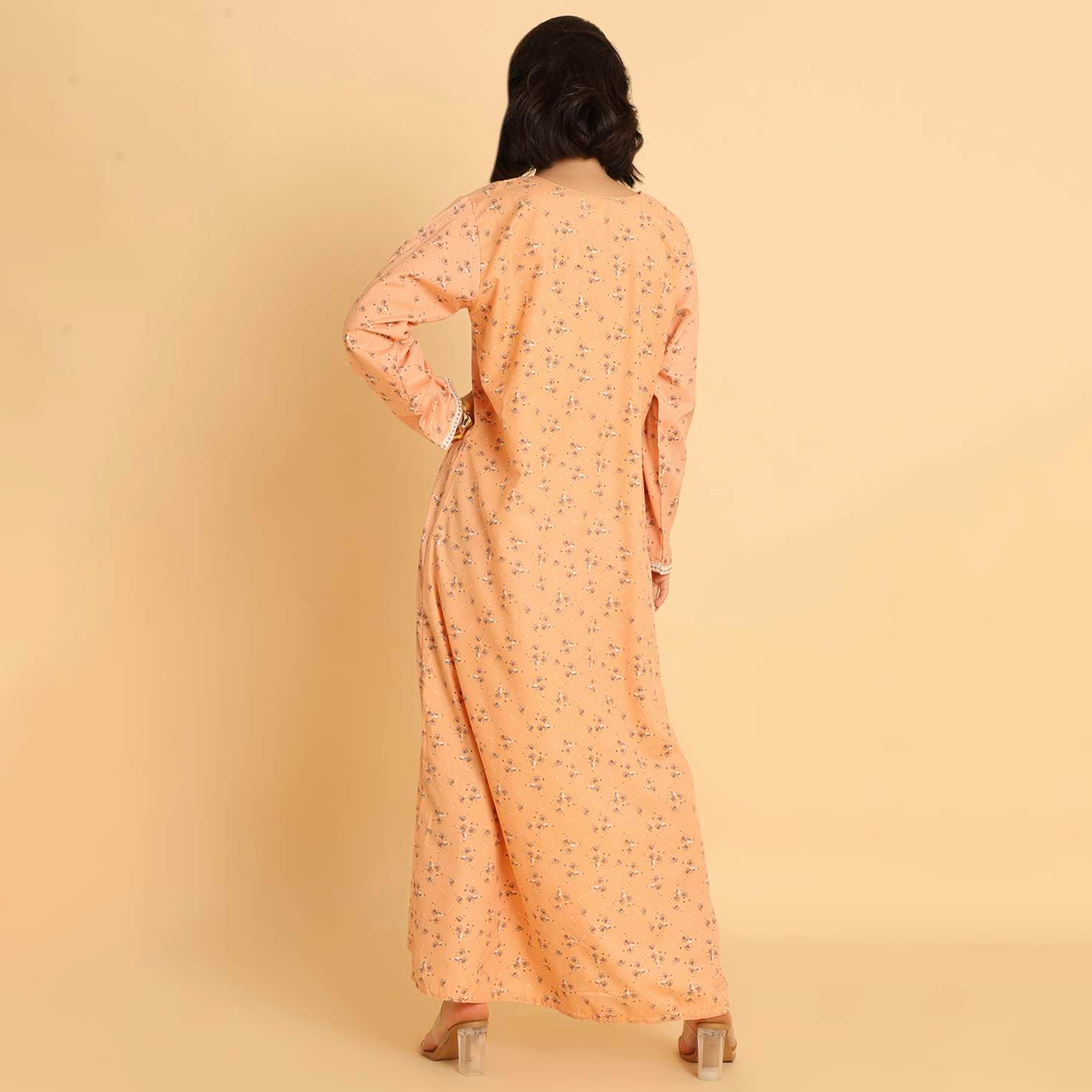HanaandSara Floral Print Women's Casual Jalabiya-women-arabicclothing-jalabiyas-image-10