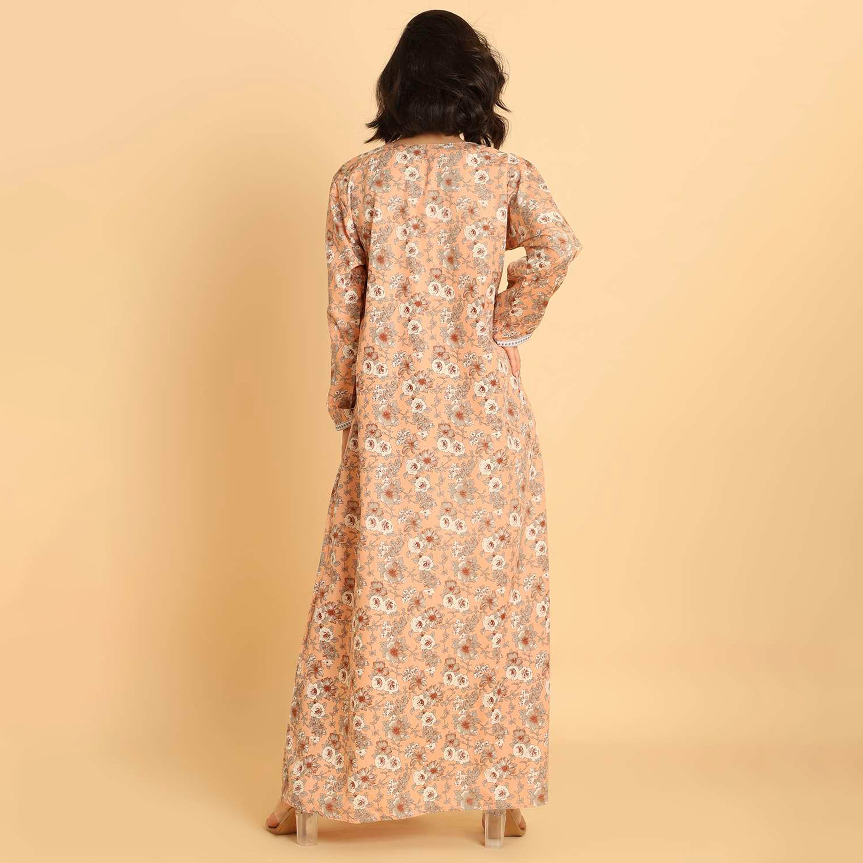 HanaandSara Floral Print Women's Casual Jalabiya-women-arabicclothing-jalabiyas-image-10