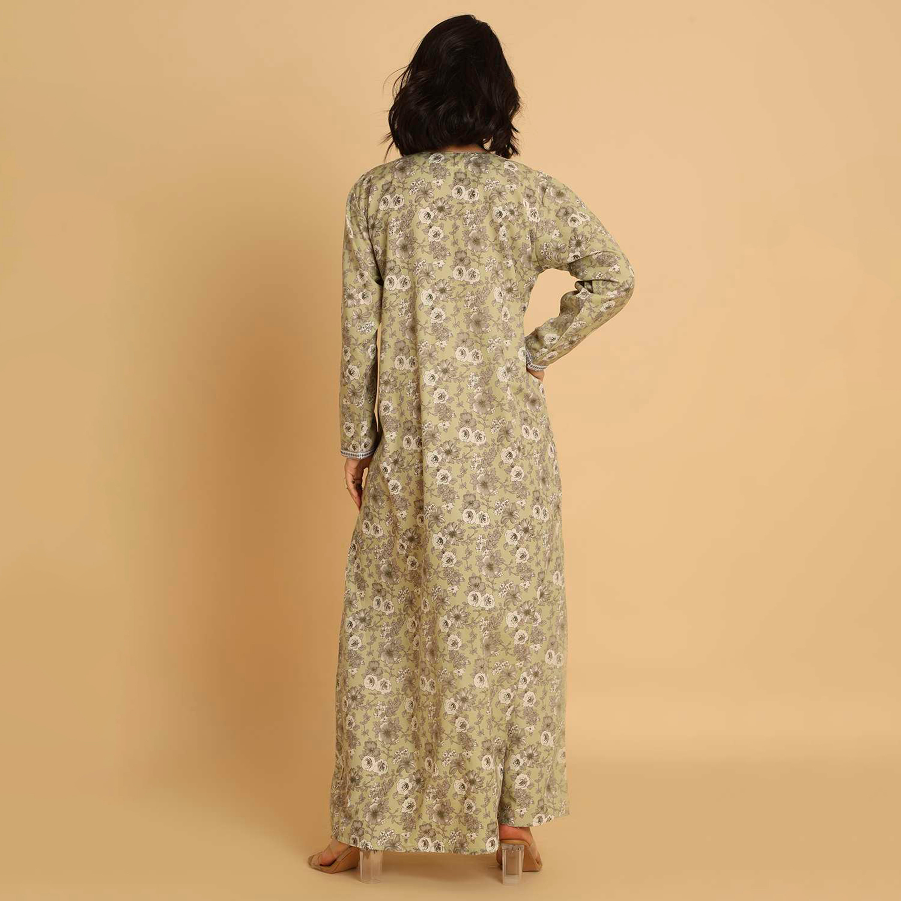 HanaandSara Floral Print Women's Casual Jalabiya-women-arabicclothing-jalabiyas-image-5