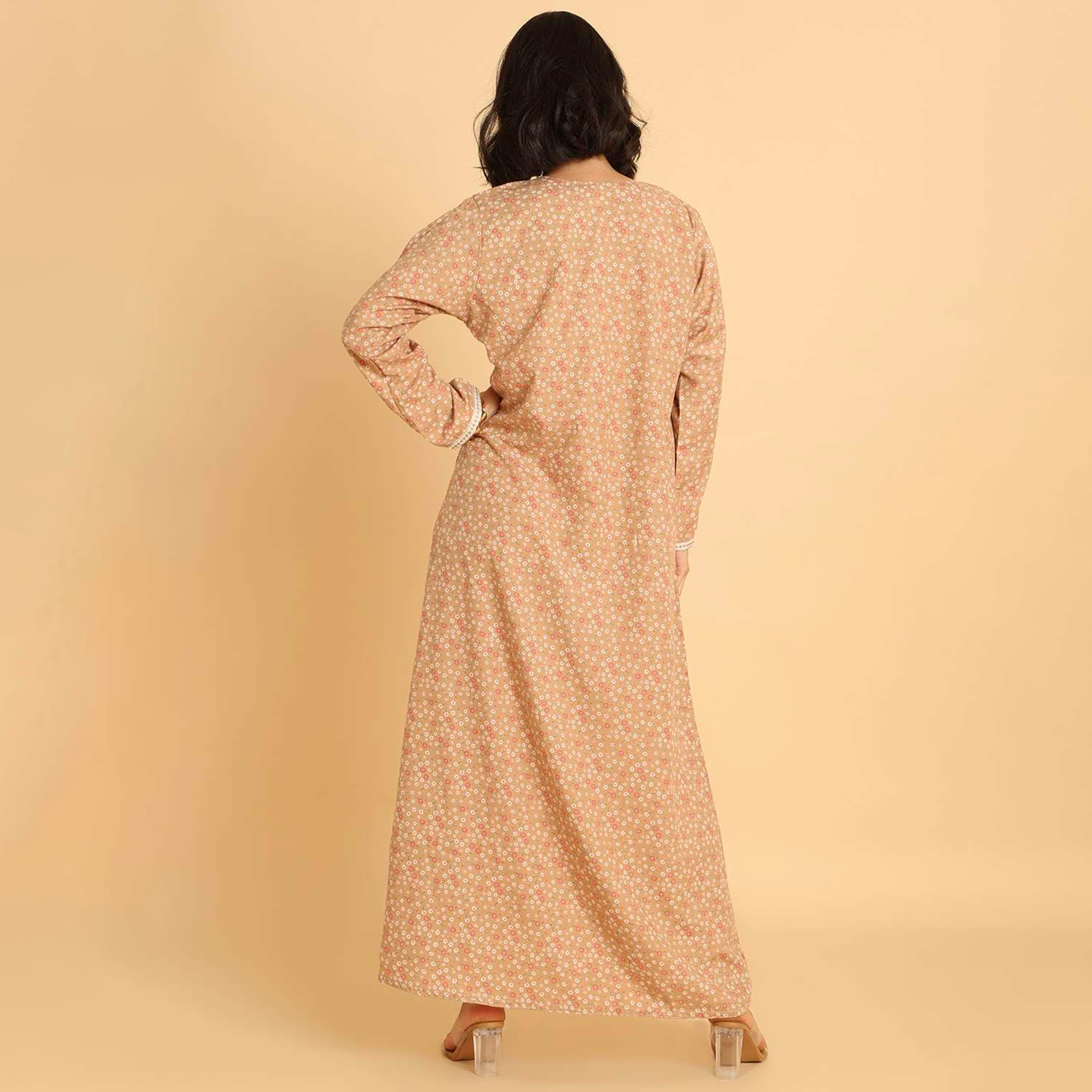 HanaandSara Floral Print Women's Casual Jalabiya-women-arabicclothing-jalabiyas-image-10